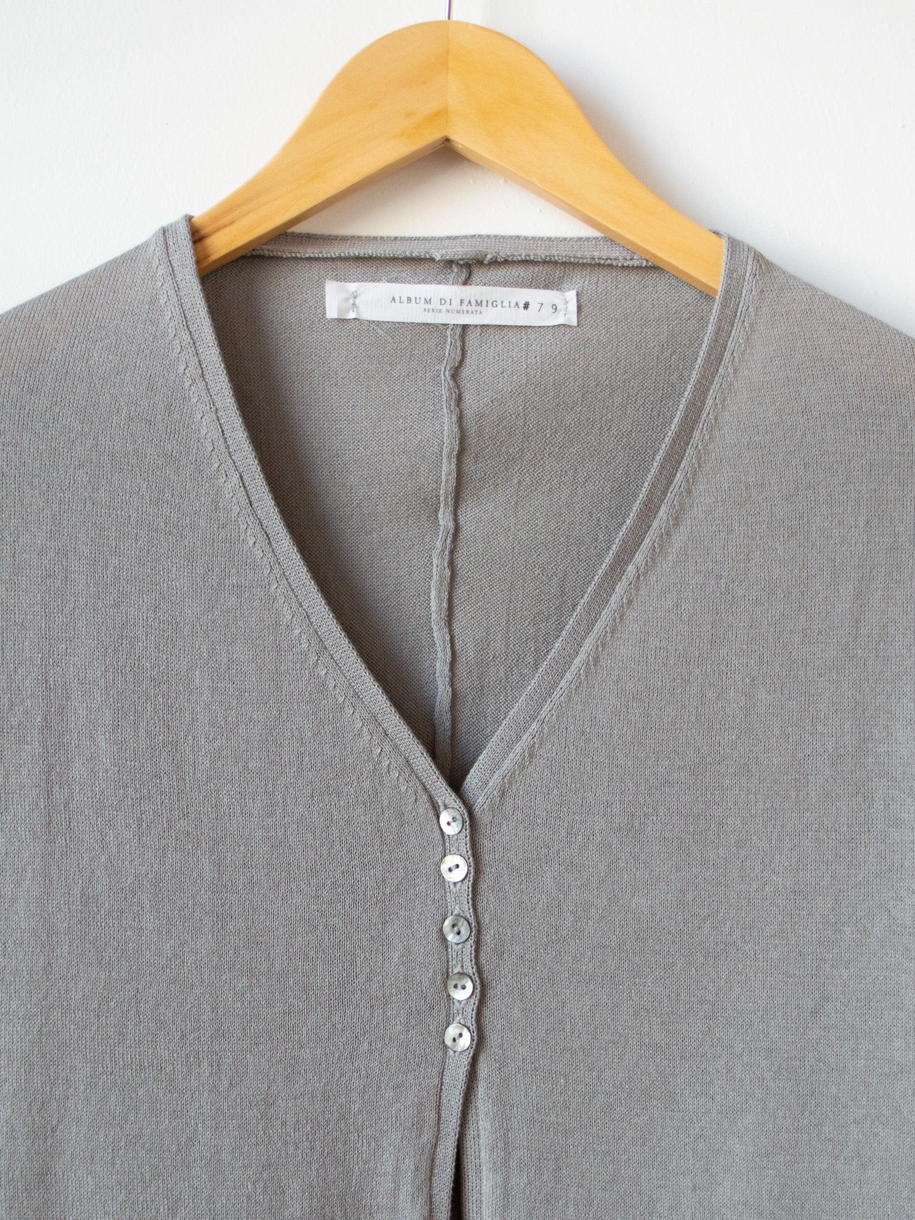 Namu Shop - Album di Famiglia Oversized Knitted Cardigan - Gray