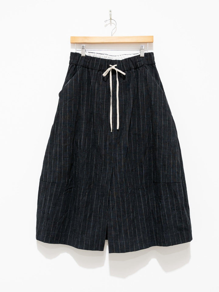 Namu Shop - Album Di Famiglia Pinstripe Skirt - Black (restocked)