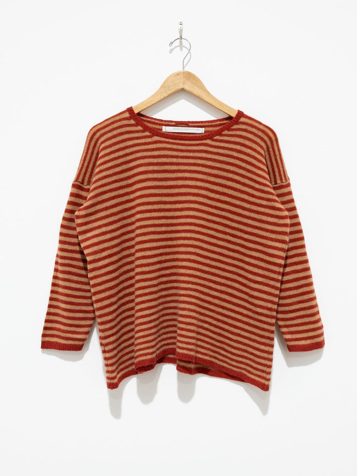 Namu Shop - Album Di Famiglia Pullover Riga WS - Cookie/Red