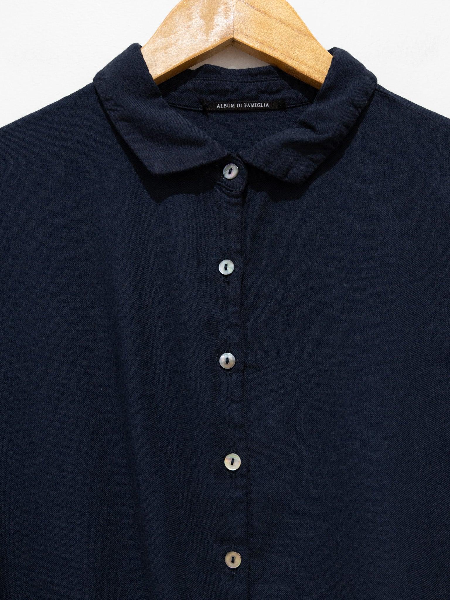 Namu Shop - Album Di Famiglia Short Collar Shirt TVC - Navy