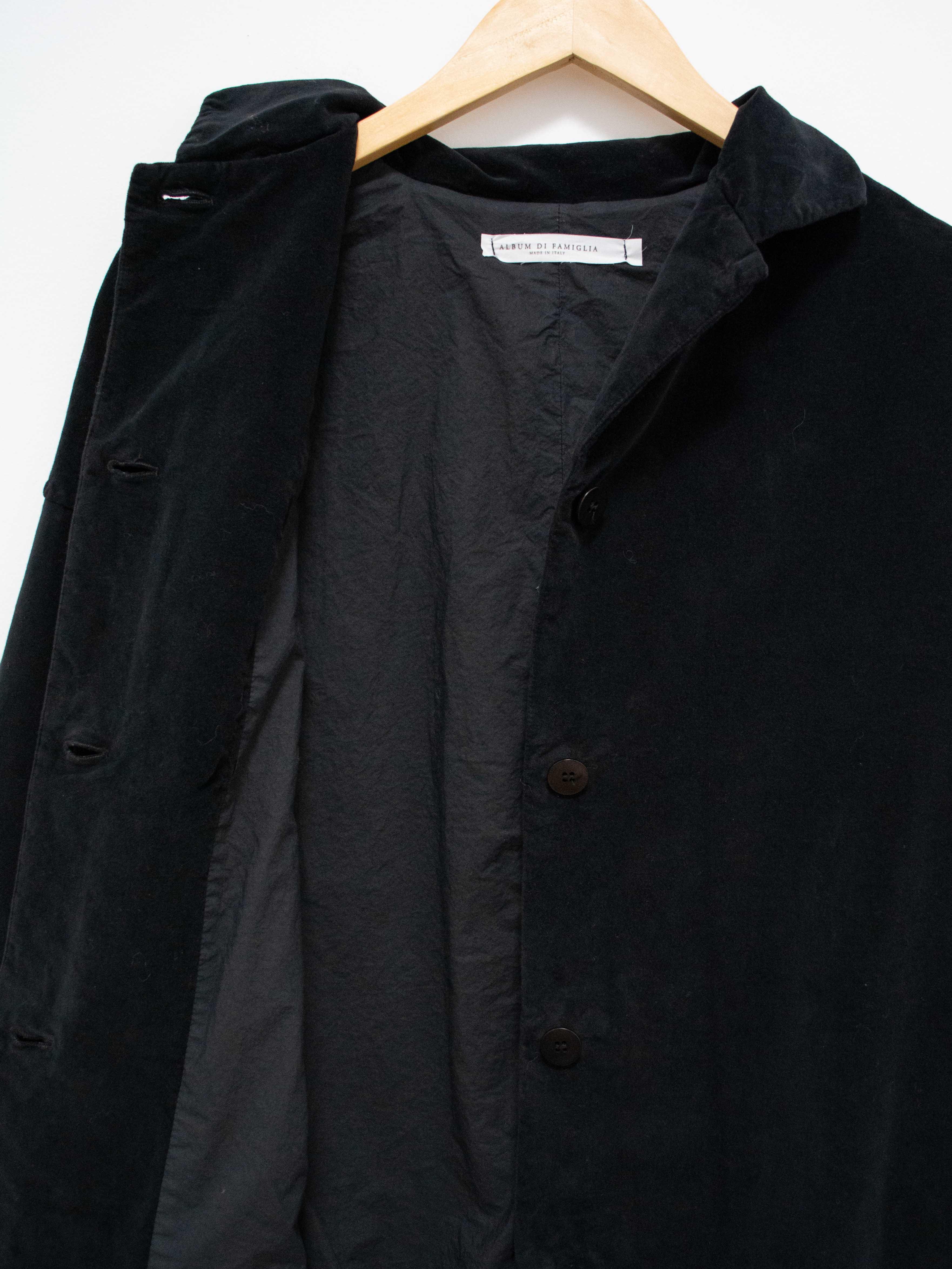 Namu Shop - Album di Famiglia Velvet Collar Coat - Black