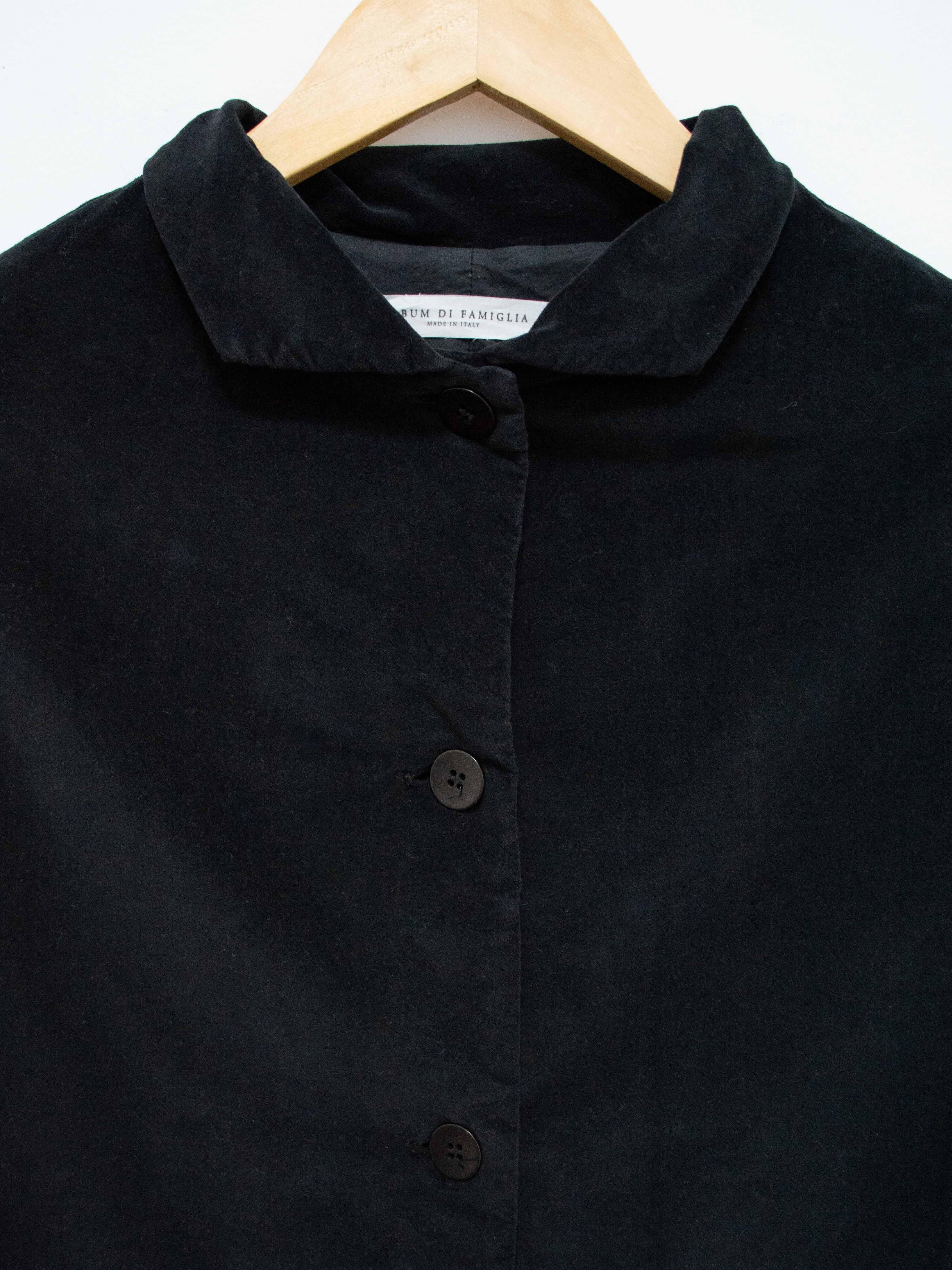 Namu Shop - Album di Famiglia Velvet Collar Coat - Black