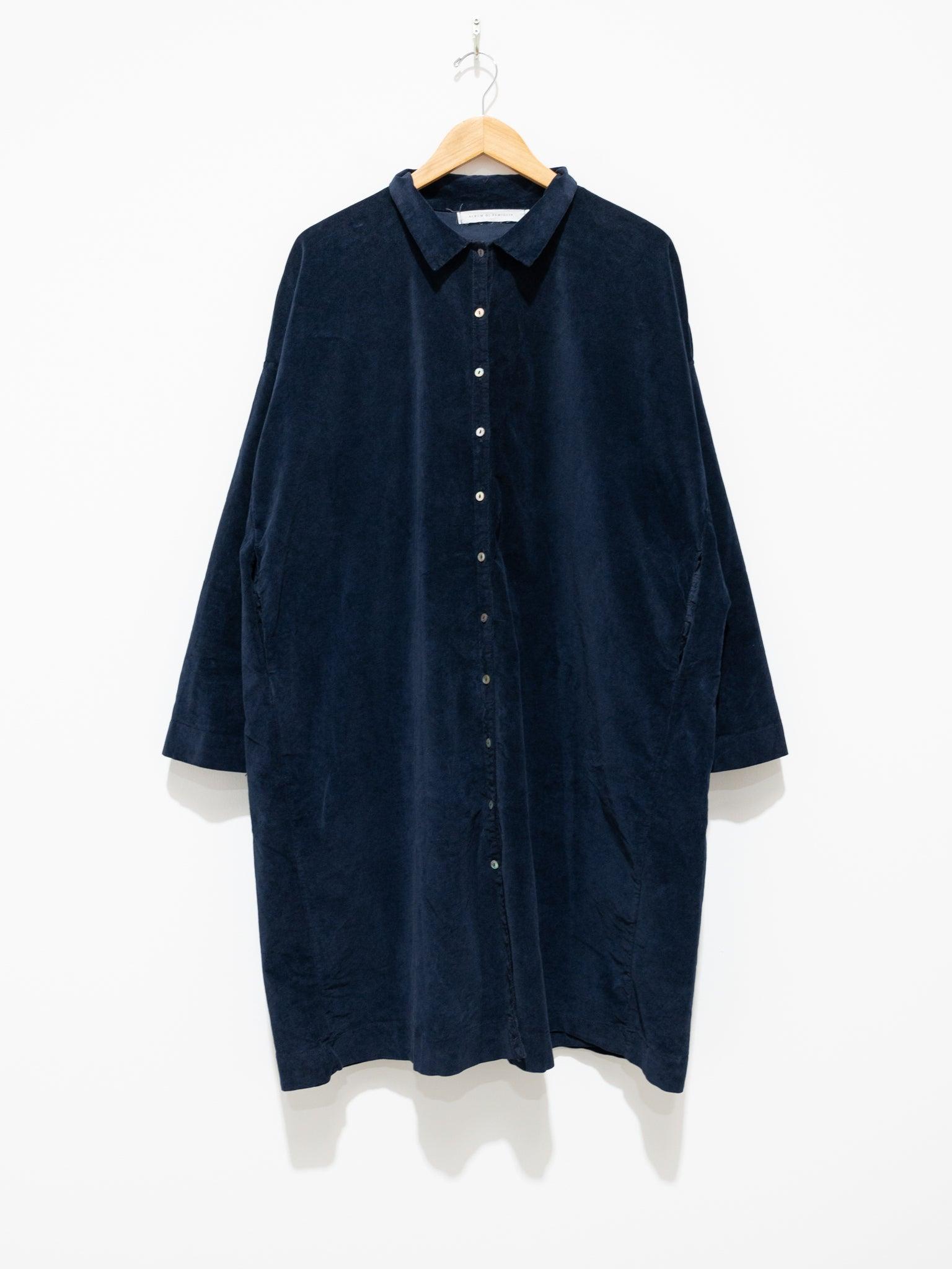 Namu Shop - Album Di Famiglia Velvet Collar Dress - Navy