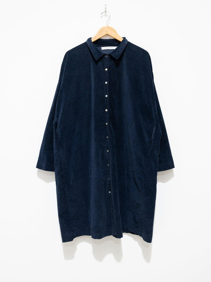 Namu Shop - Album Di Famiglia Velvet Collar Dress - Navy