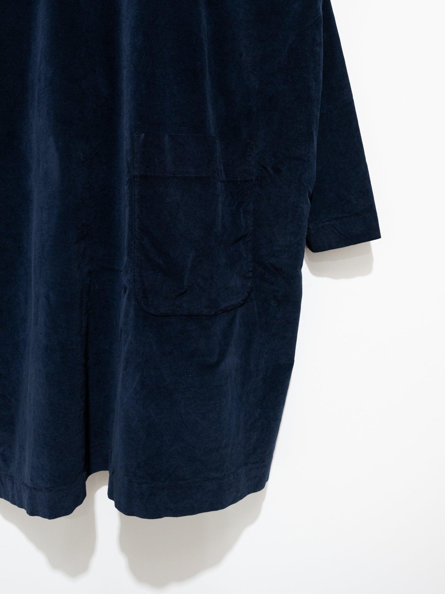 Namu Shop - Album Di Famiglia Velvet Collar Dress - Navy