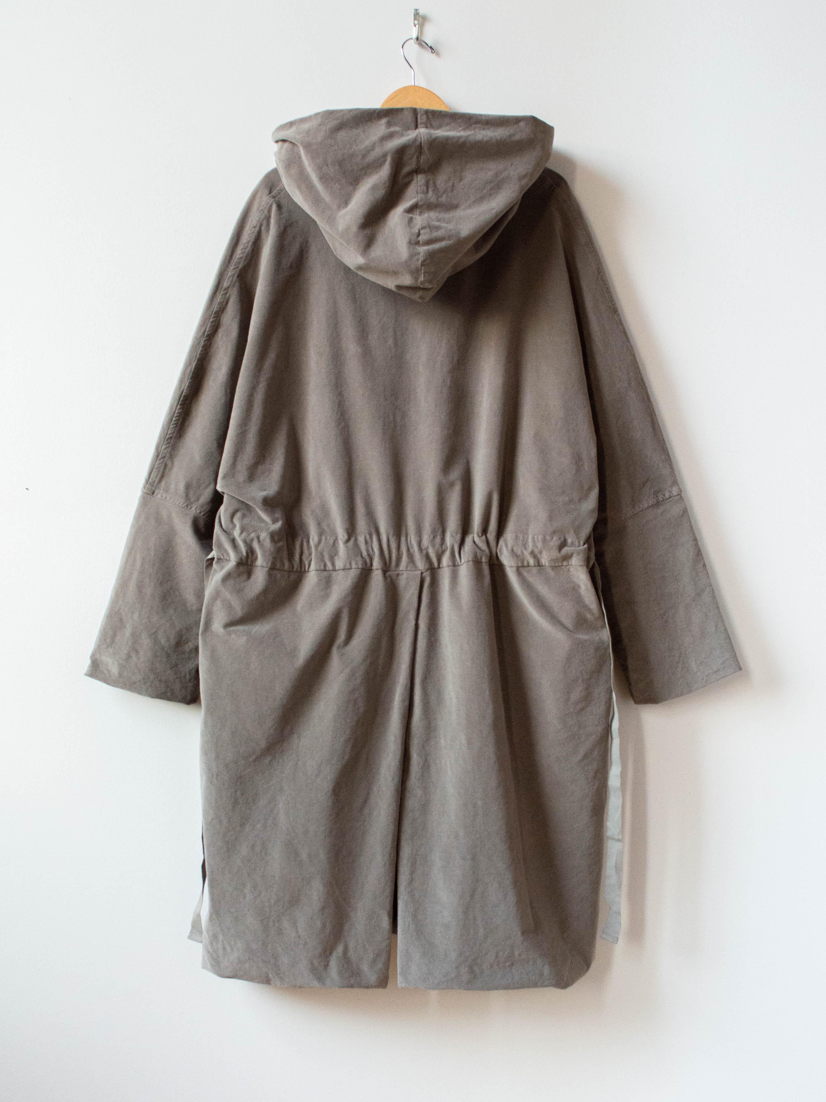 Namu Shop - Album di Famiglia Velvet Hooded Coat - Marron Glace
