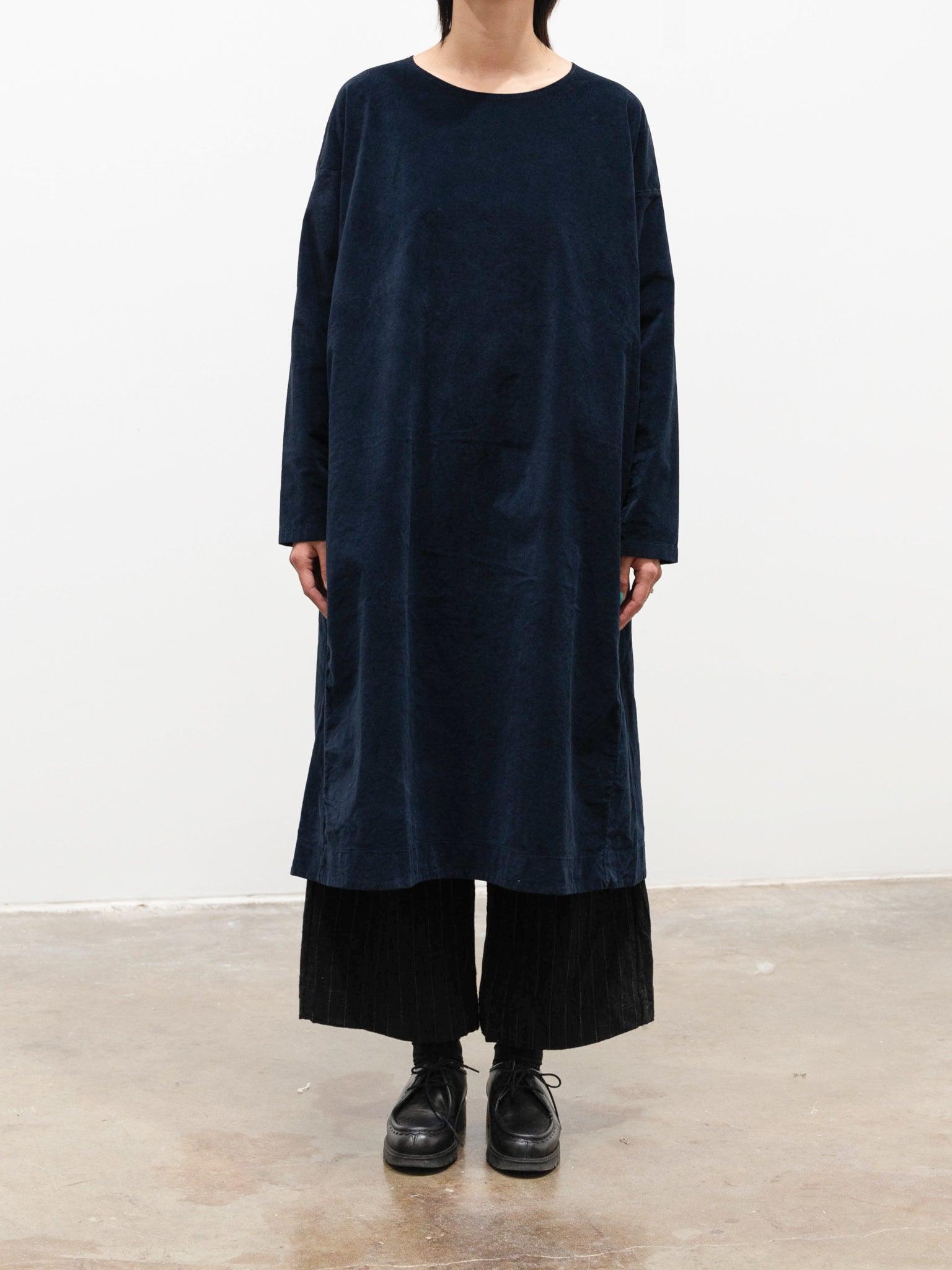Namu Shop - Album Di Famiglia Velvet T-Dress - Navy