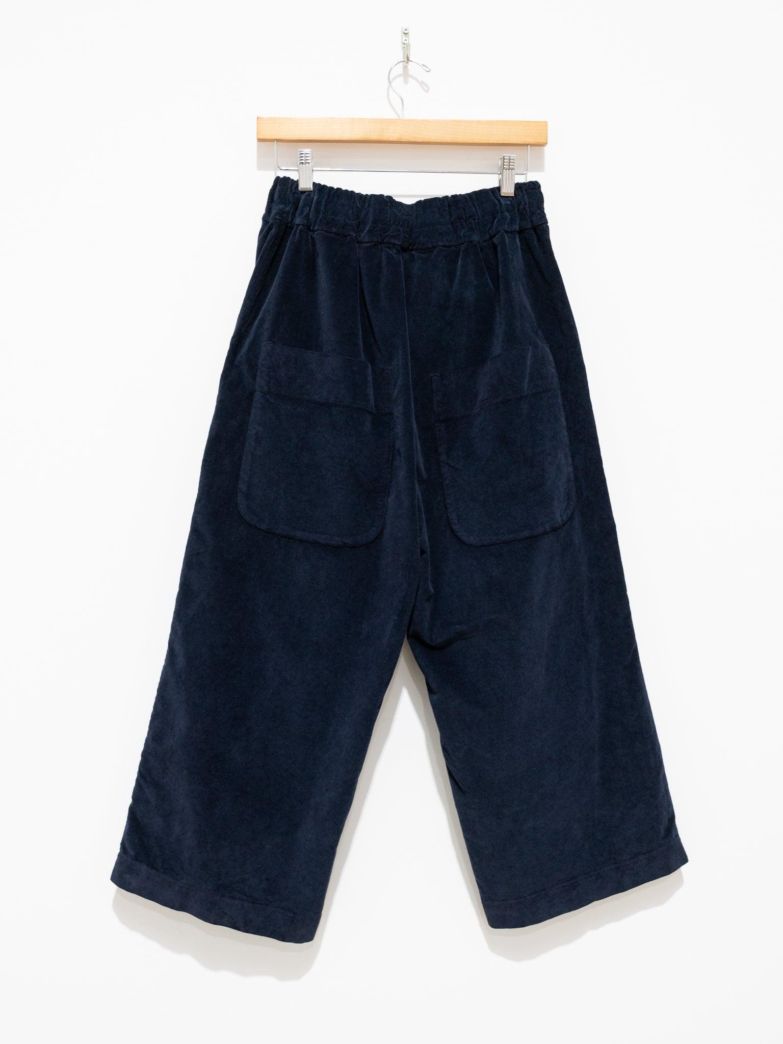 Namu Shop - Album Di Famiglia Velvet W&S Trousers - Navy (restocked)