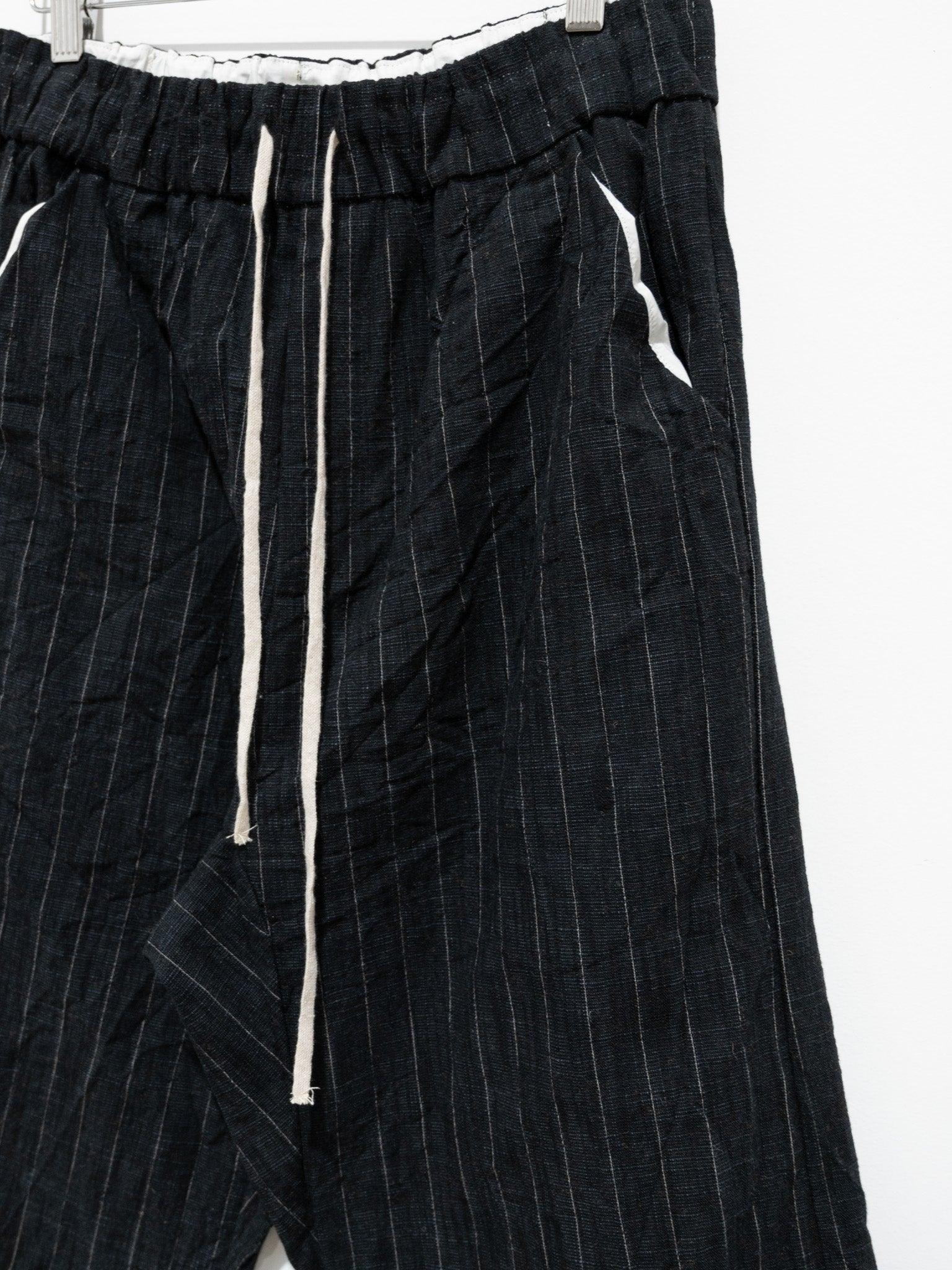 Namu Shop - Album Di Famiglia W&S Trousers - Black Pinstripe (restocked)