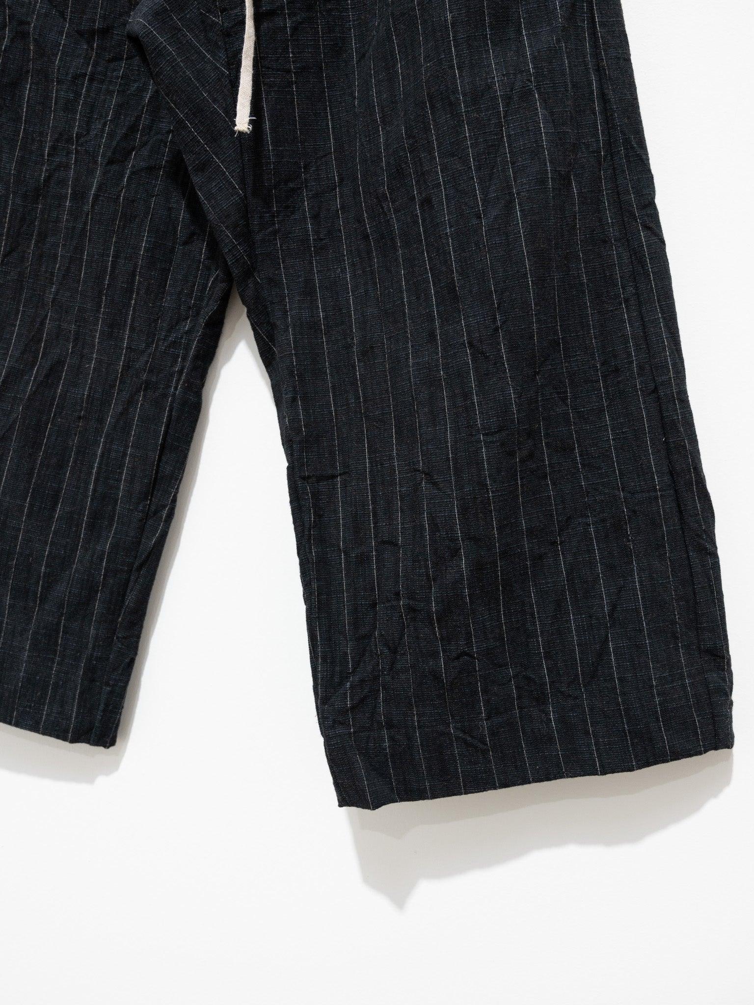 Namu Shop - Album Di Famiglia W&S Trousers - Black Pinstripe (restocked)
