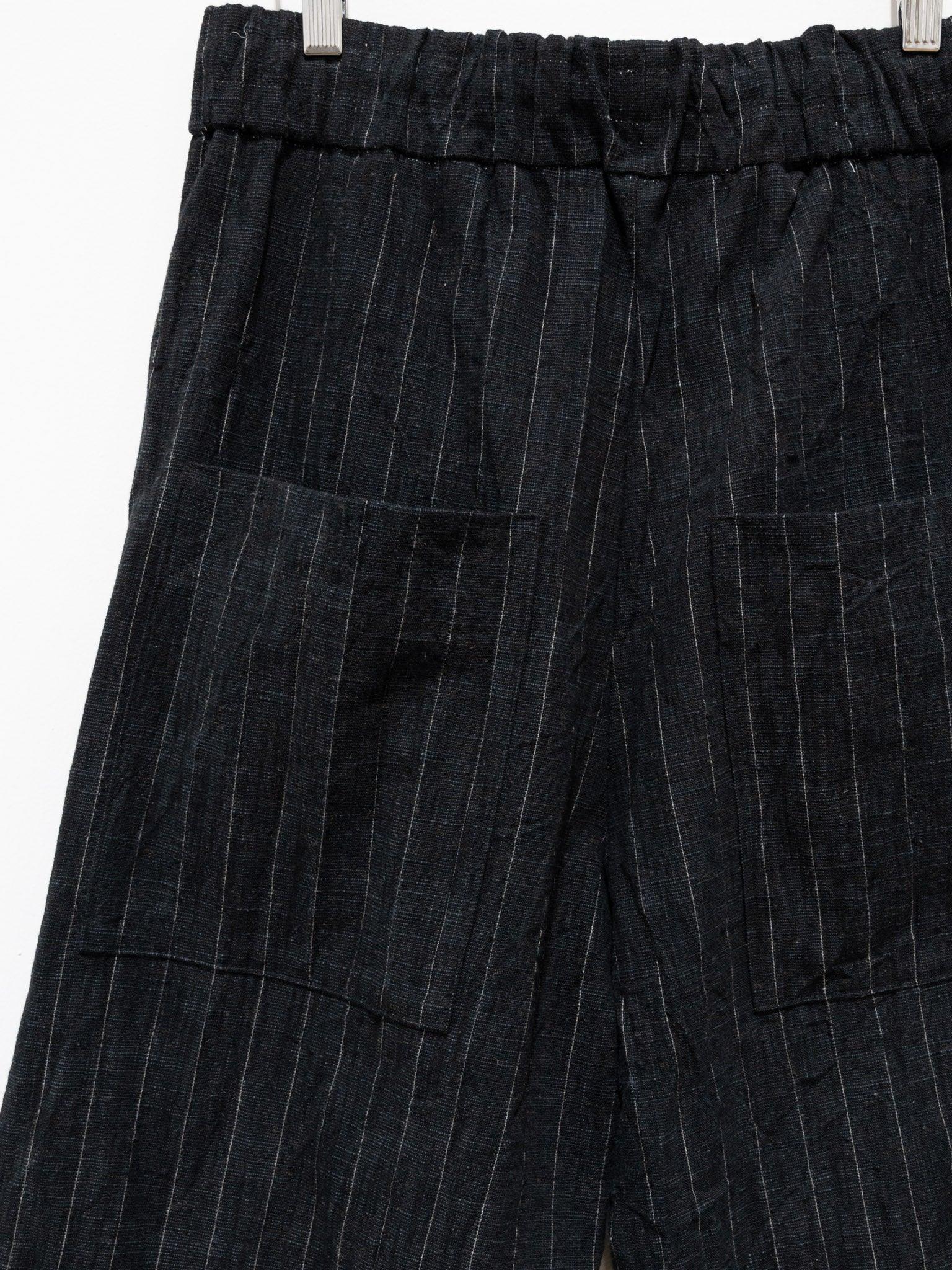 Namu Shop - Album Di Famiglia W&S Trousers - Black Pinstripe (restocked)