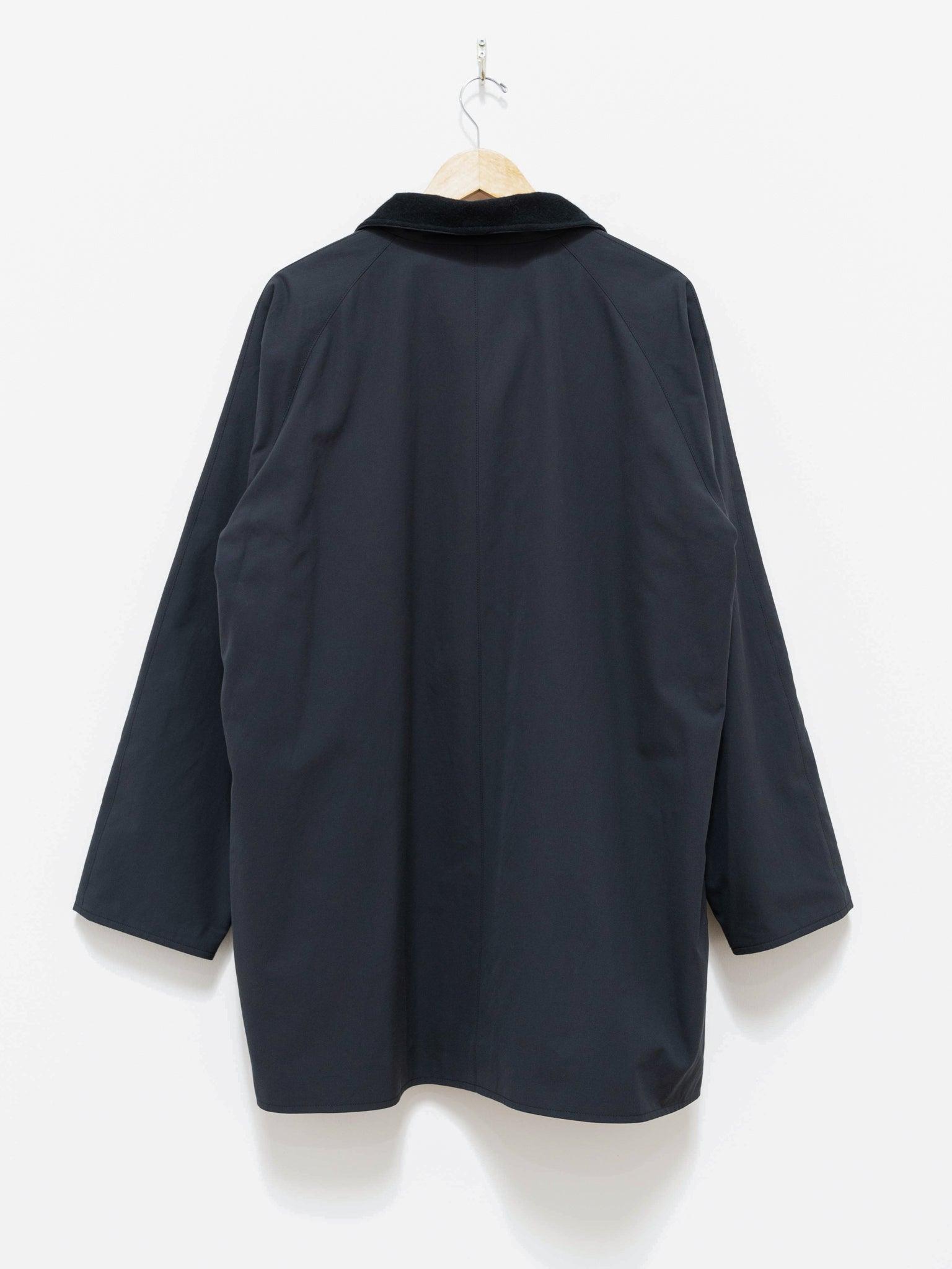 Namu Shop - Auralee Finx Hard Twist Gabardine Blouson Coat - Ink Black Chambray