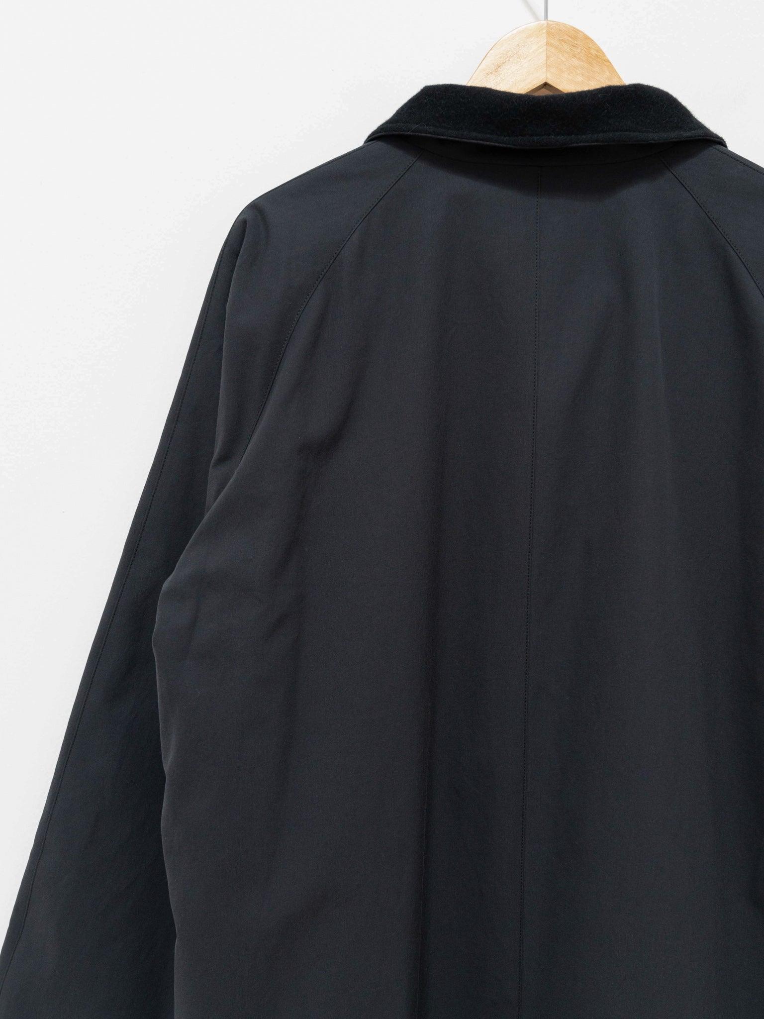 Namu Shop - Auralee Finx Hard Twist Gabardine Blouson Coat - Ink Black Chambray