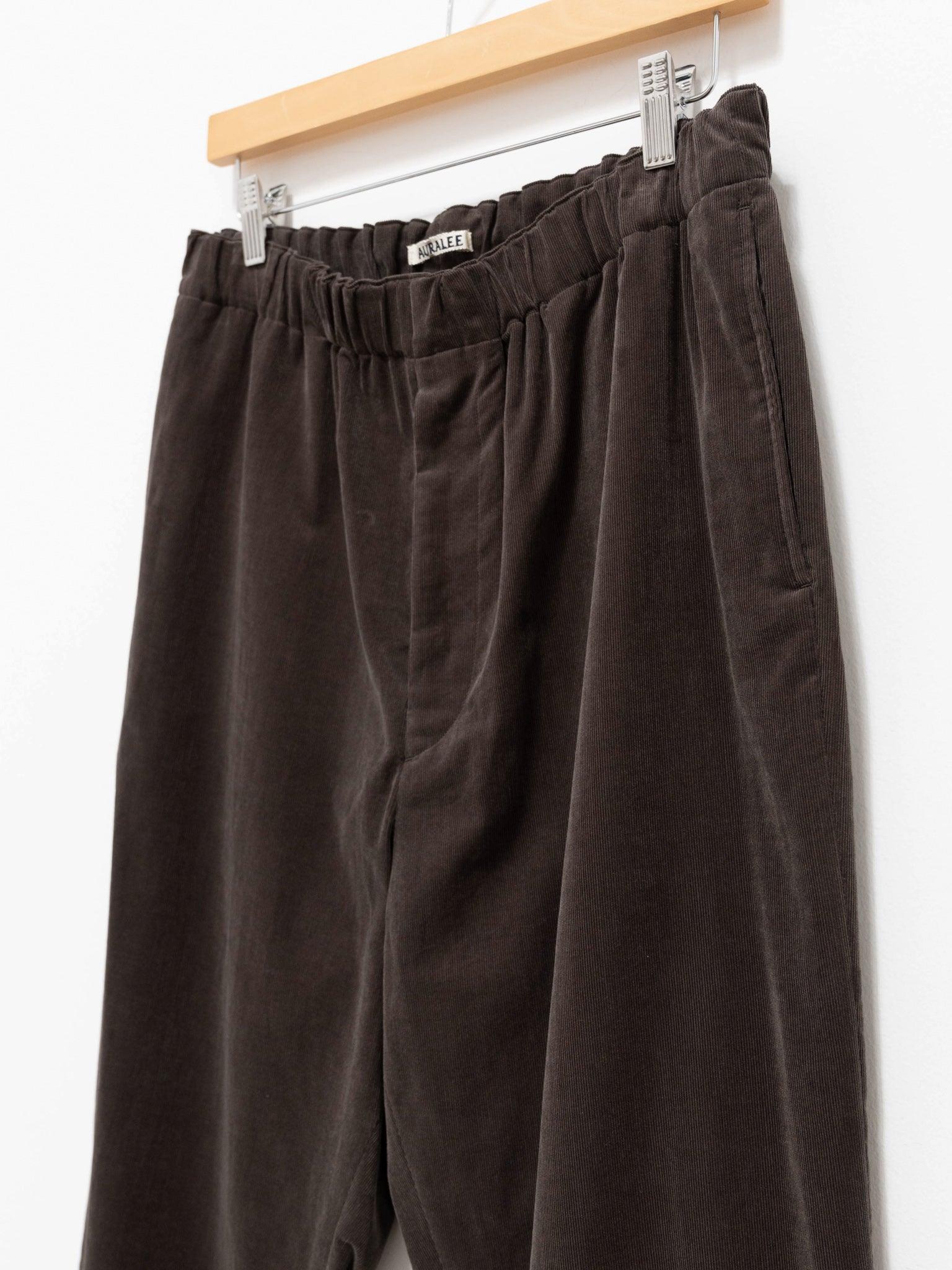 Namu Shop - Auralee Finx Light Corduroy Easy Slacks - Dark Brown