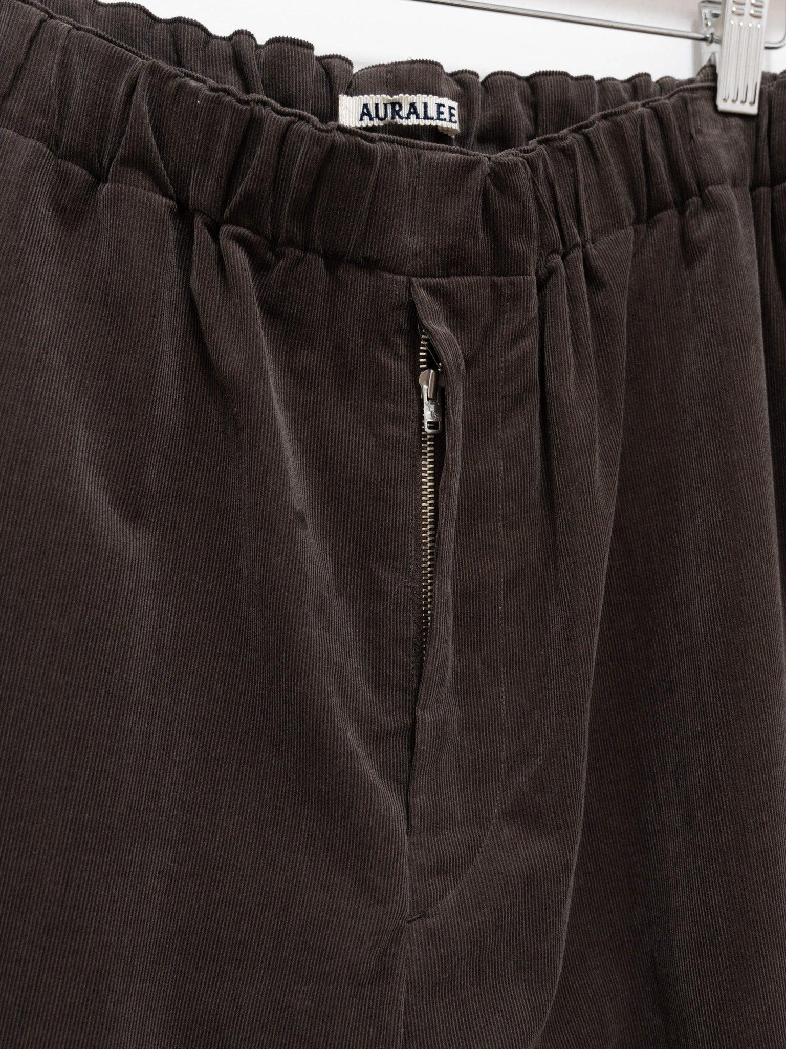 Namu Shop - Auralee Finx Light Corduroy Easy Slacks - Dark Brown