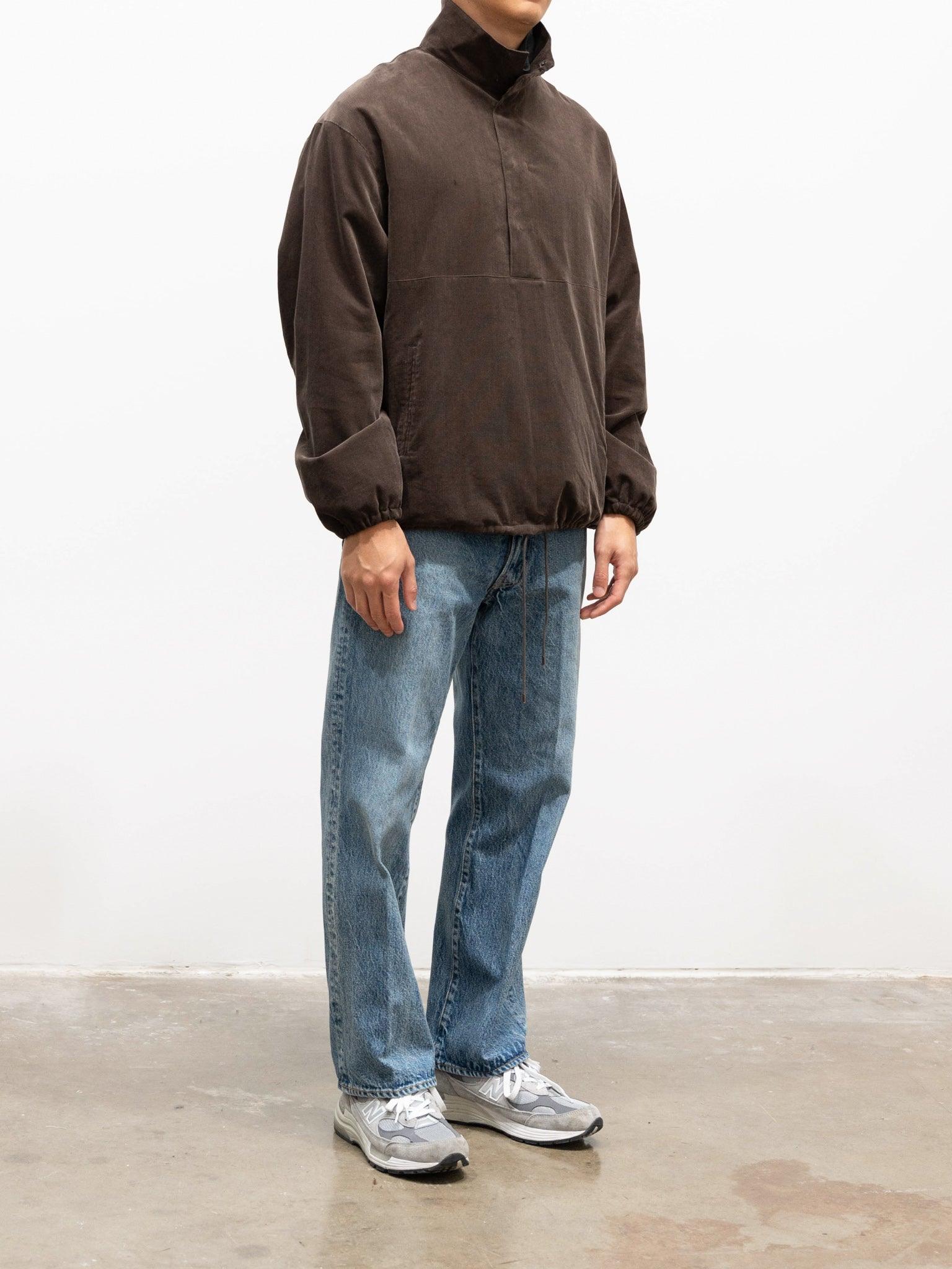 Namu Shop - Auralee Finx Light Corduroy Pullover - Dark Brown