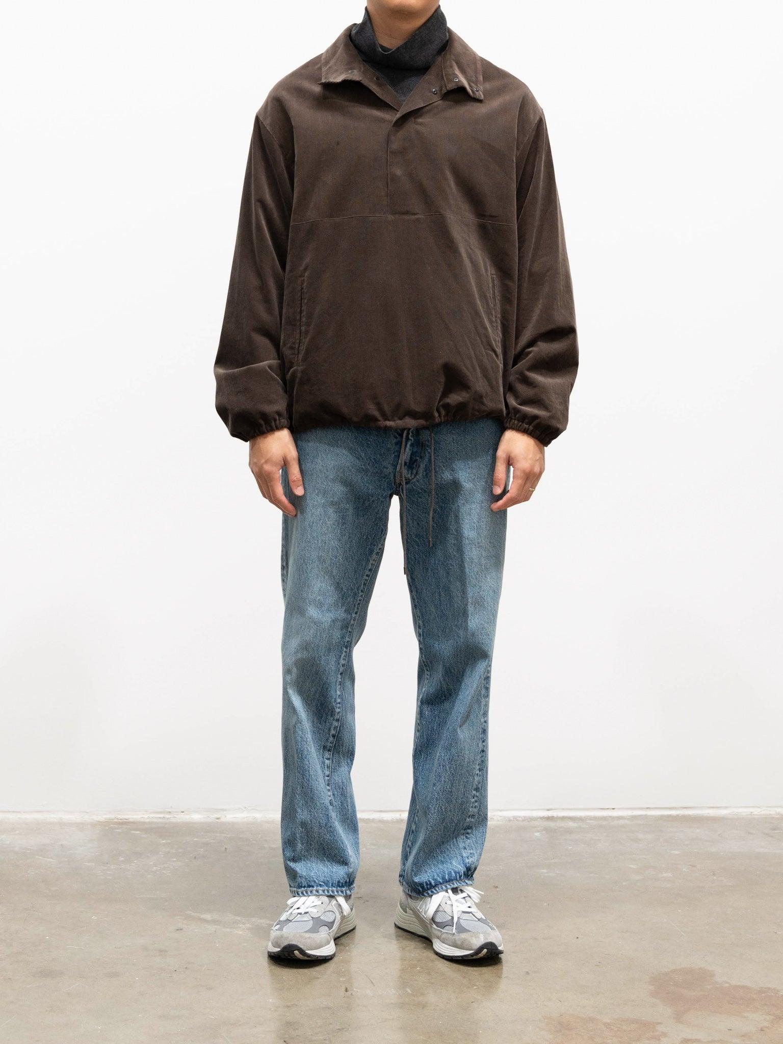 Namu Shop - Auralee Finx Light Corduroy Pullover - Dark Brown