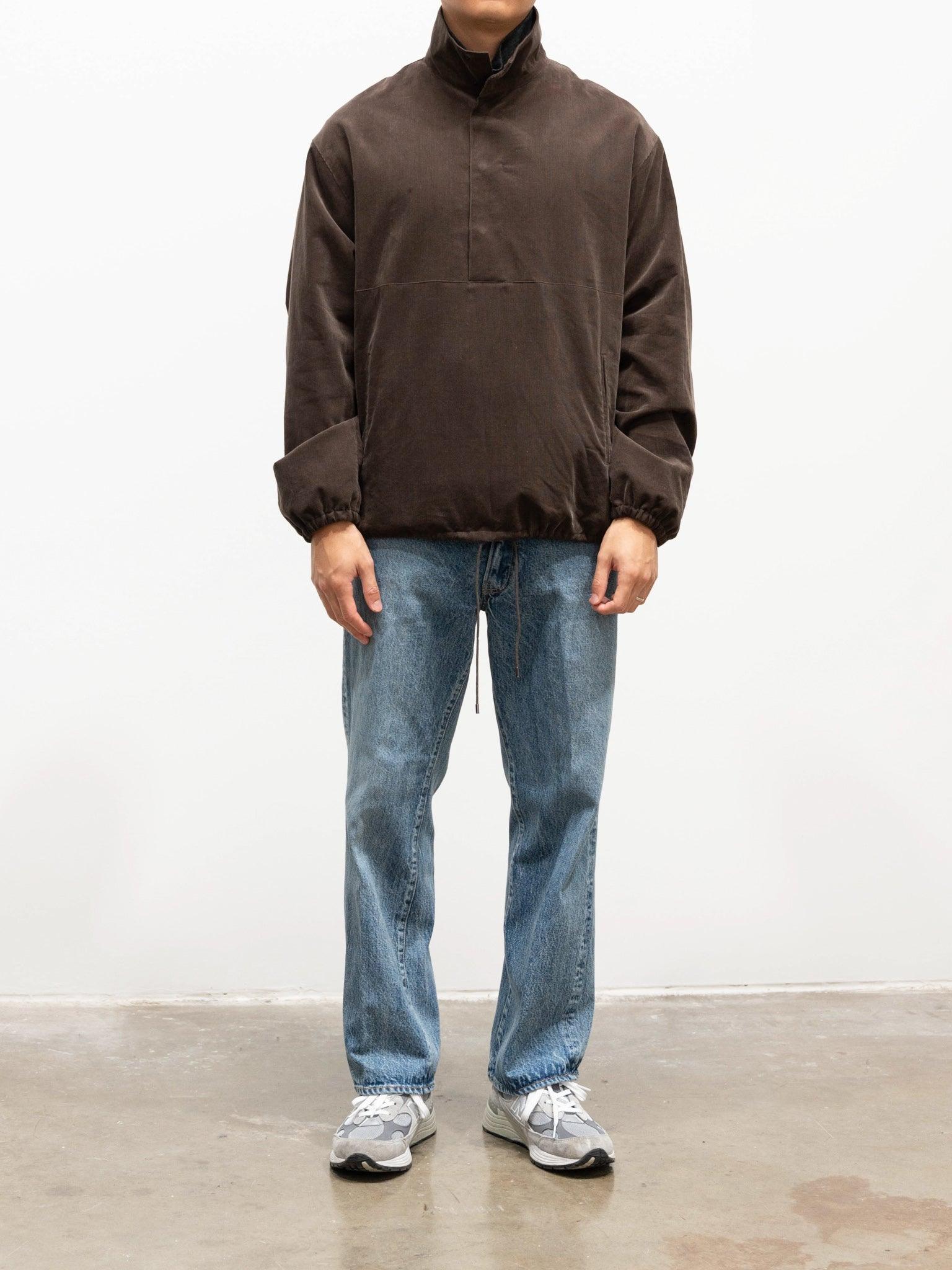 Namu Shop - Auralee Finx Light Corduroy Pullover - Dark Brown