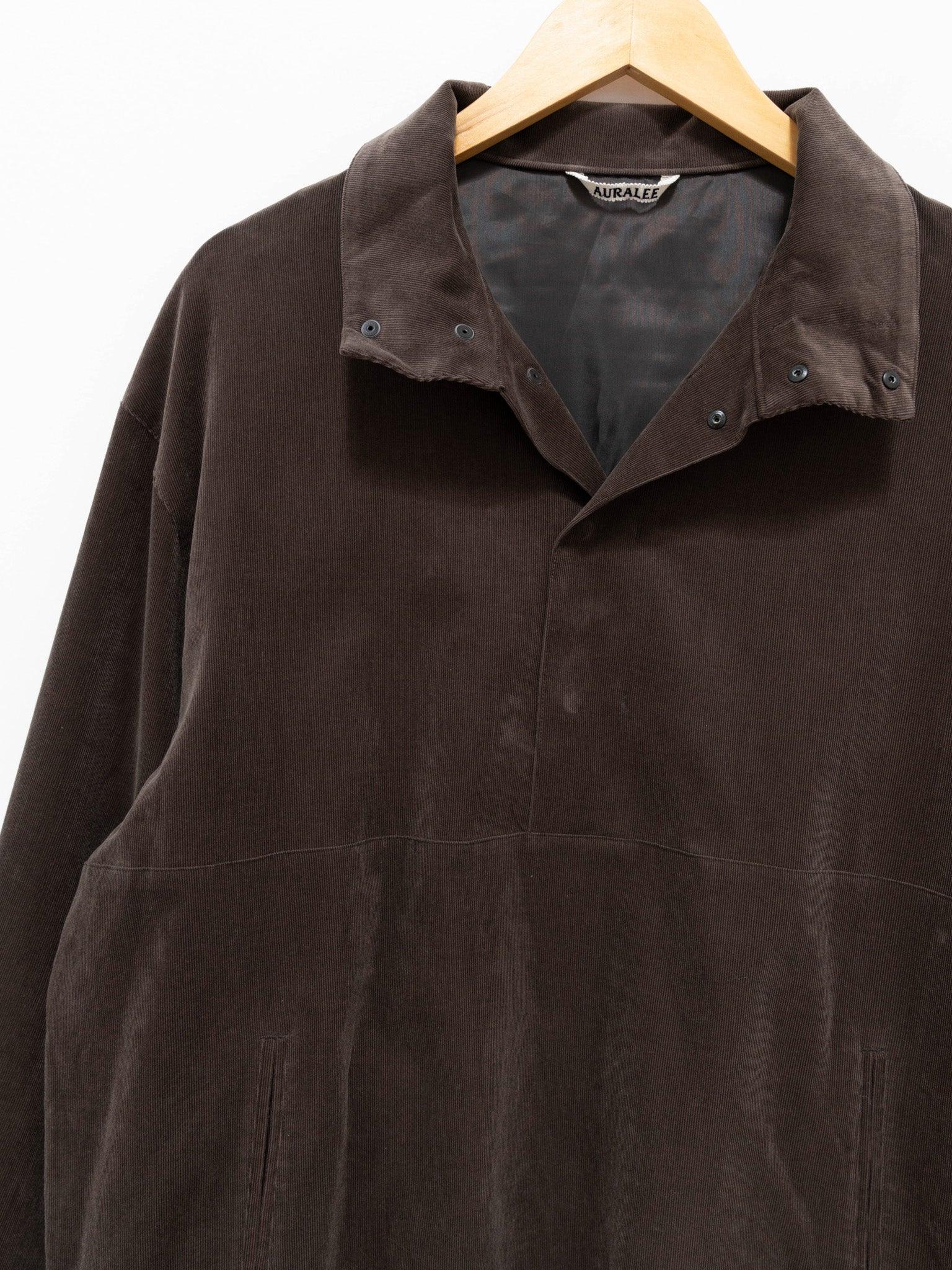 Namu Shop - Auralee Finx Light Corduroy Pullover - Dark Brown