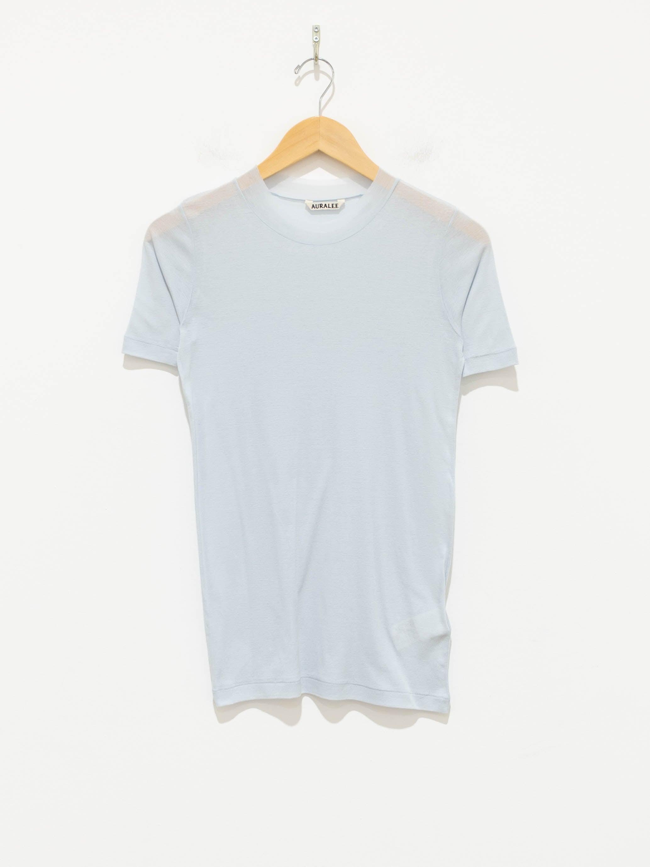 Namu Shop - Auralee Giza Super High Gauge Sheer Rib Tee - Light Blue