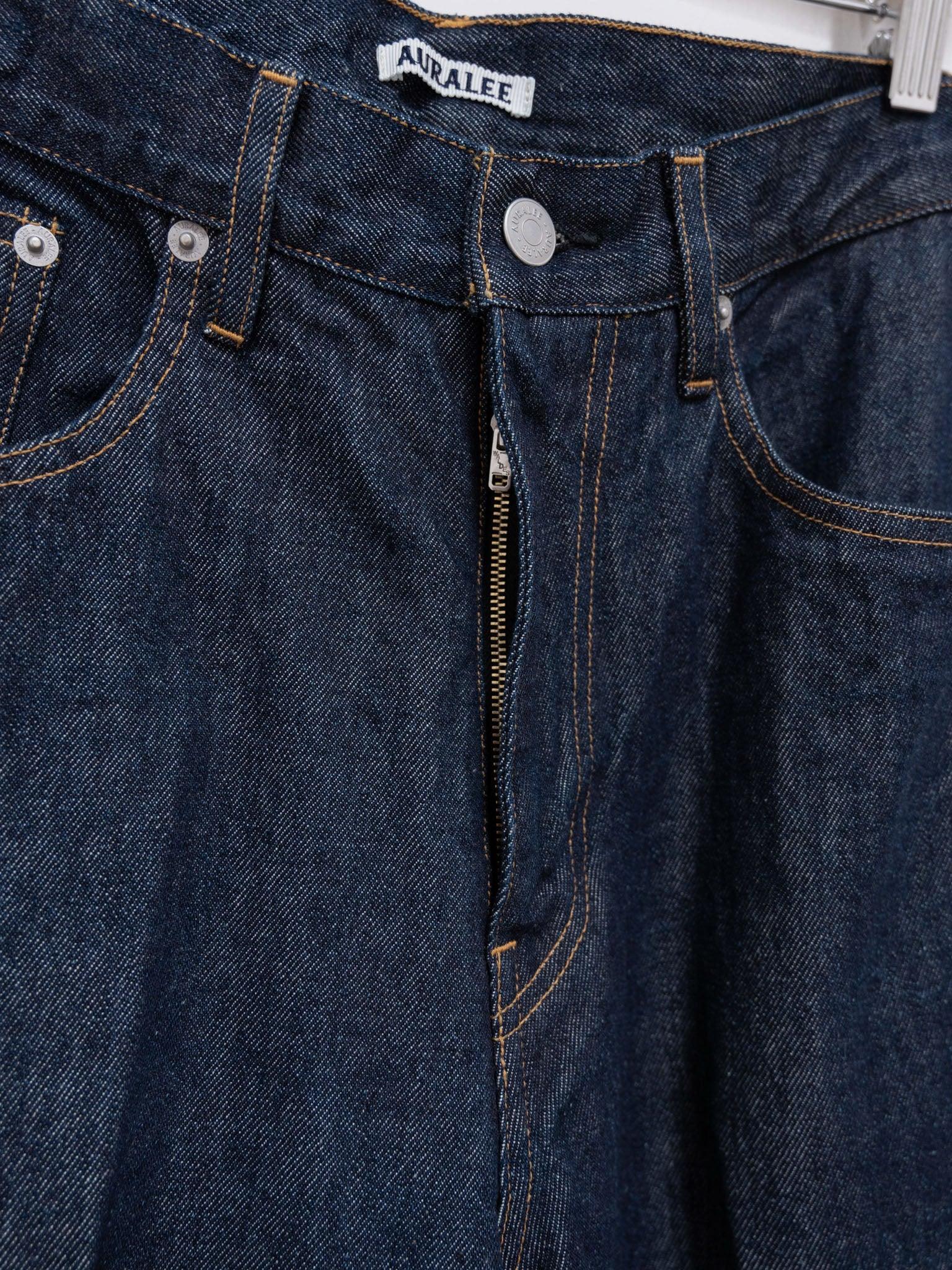 Namu Shop - Auralee Hard Twist Denim 5P Pants - Indigo