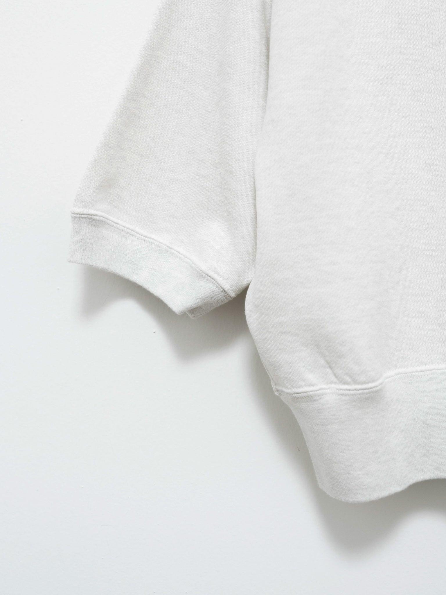 Namu Shop - Auralee Light Flowy Sweat Half Sleeve Crop Pullover - Top Light Gray