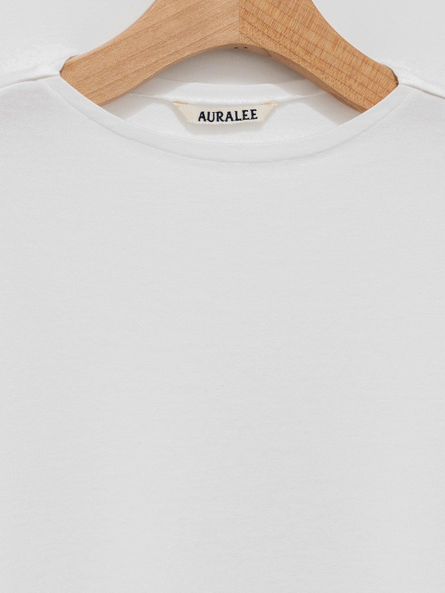 Namu Shop - Auralee Luster Plaiting Boat Neck Tee - White