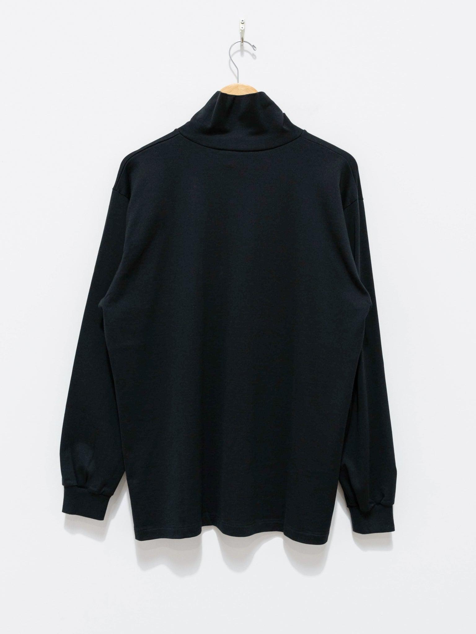 Namu Shop - Auralee Luster Plaiting High Neck L/S Tee - Black