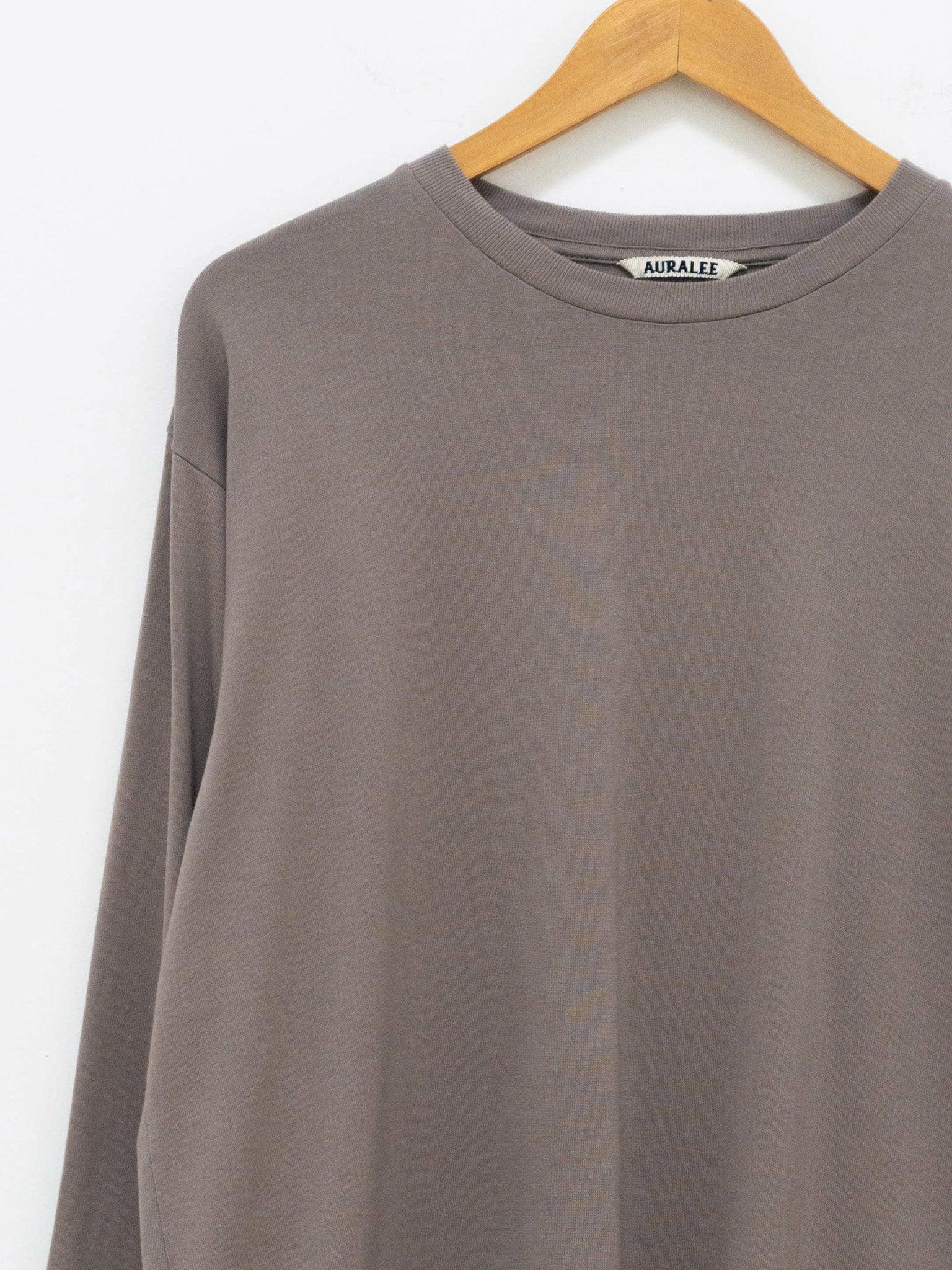Namu Shop - Auralee Luster Plaiting L/S Tee - Khaki Gray