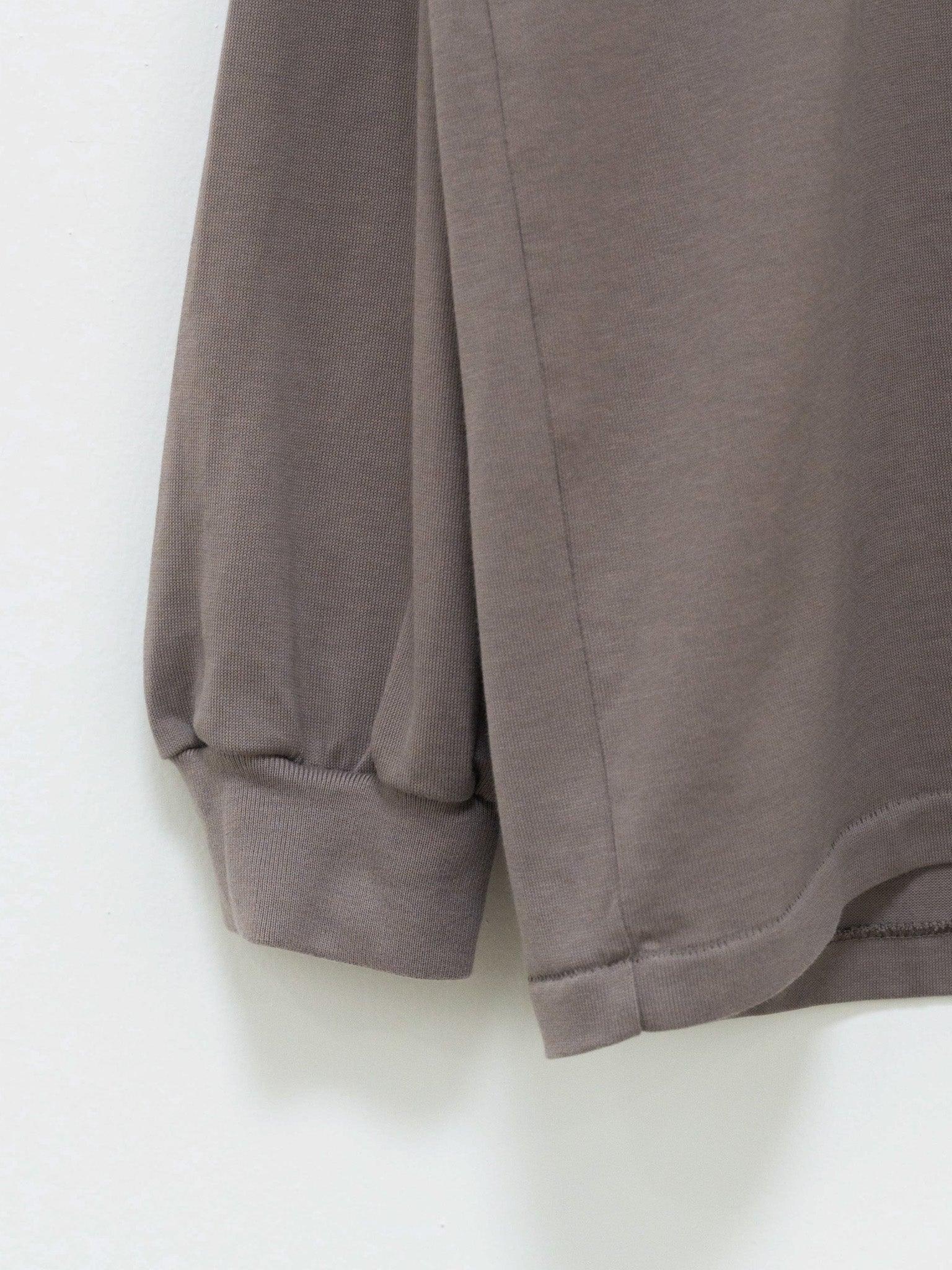 Namu Shop - Auralee Luster Plaiting L/S Tee - Khaki Gray