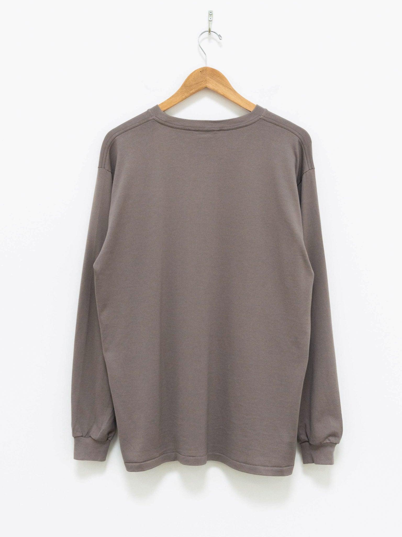 Namu Shop - Auralee Luster Plaiting L/S Tee - Khaki Gray