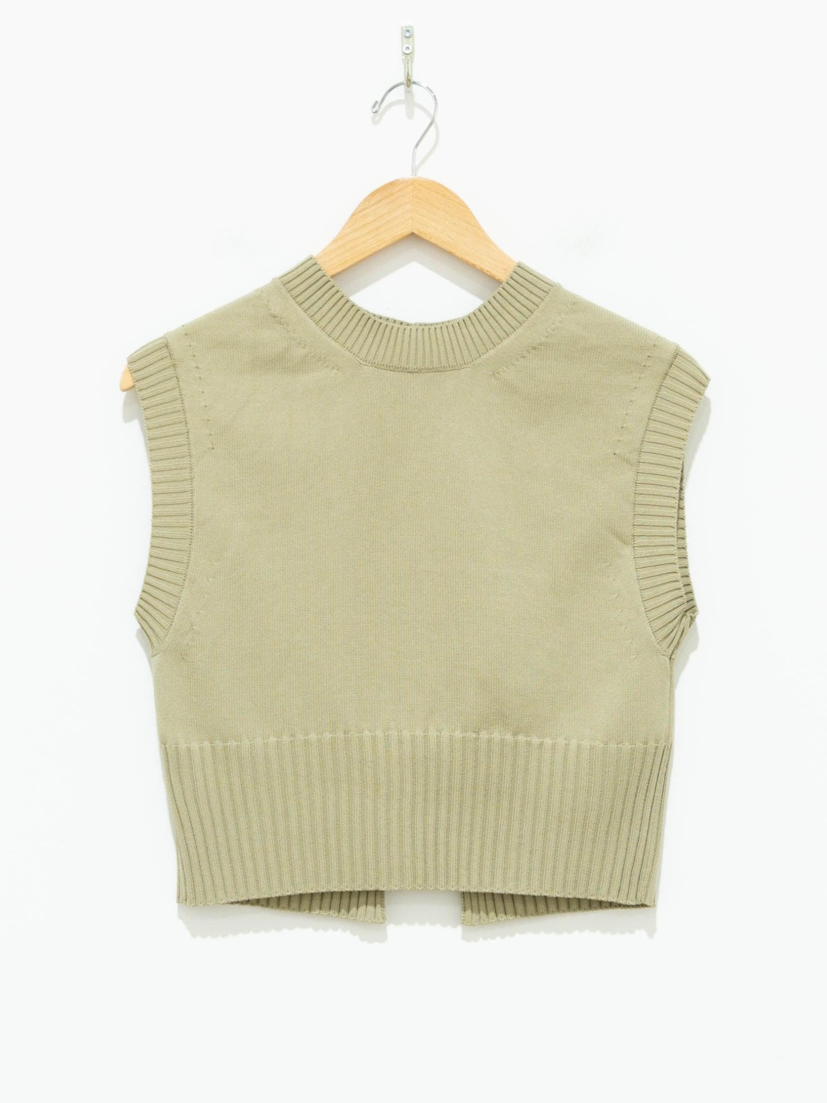 Namu Shop - Auralee Mid Gauge Dry Cotton Knit Vest - Light Beige