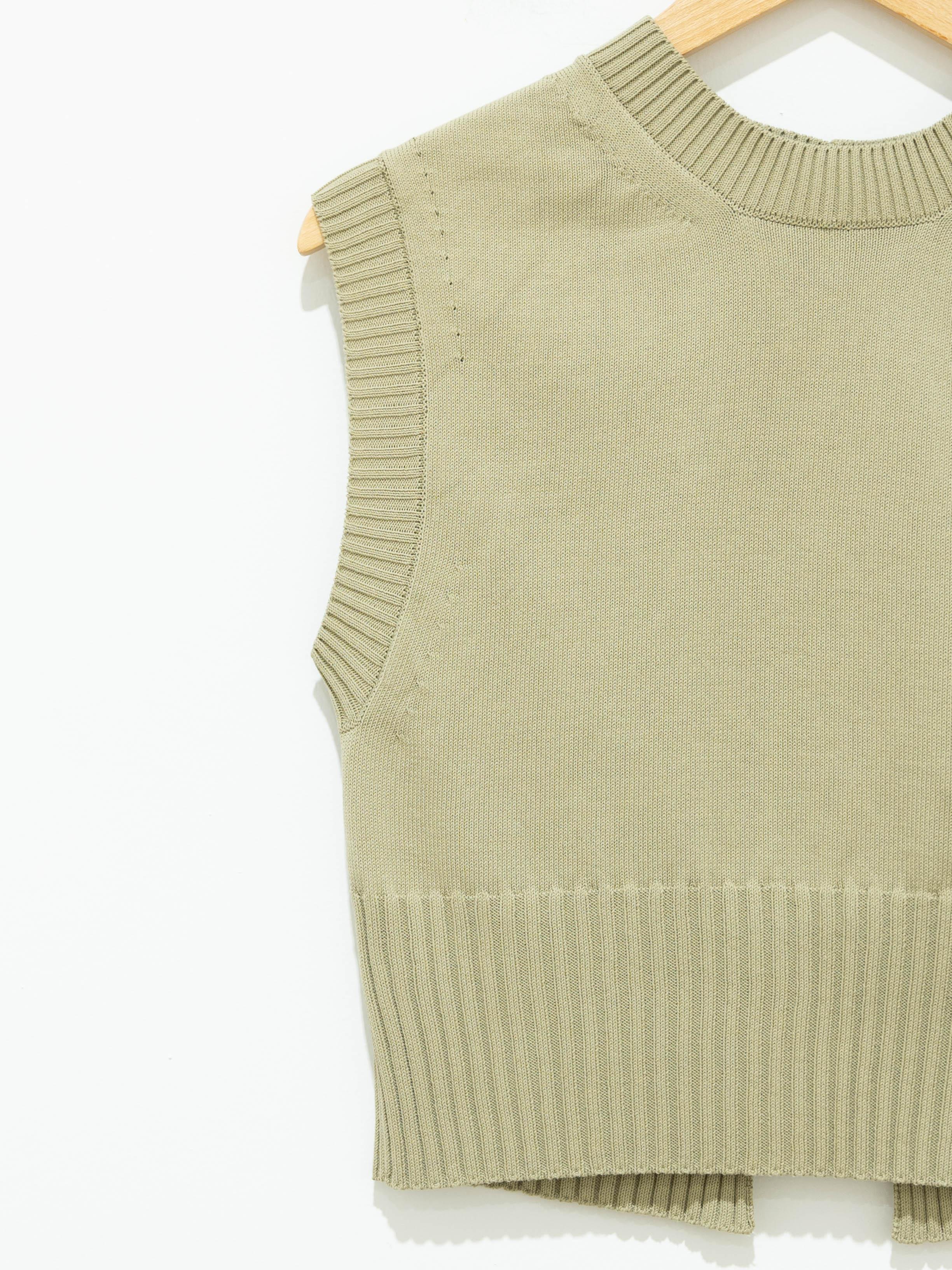 Namu Shop - Auralee Mid Gauge Dry Cotton Knit Vest - Light Beige