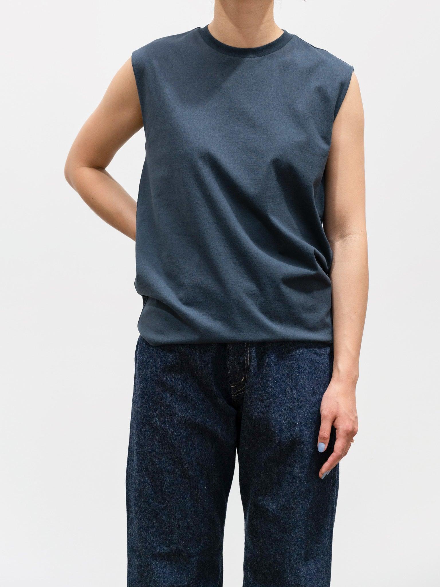 Namu Shop - Auralee Organic Cotton High Gauge Jersey Sleeveless Tee - White