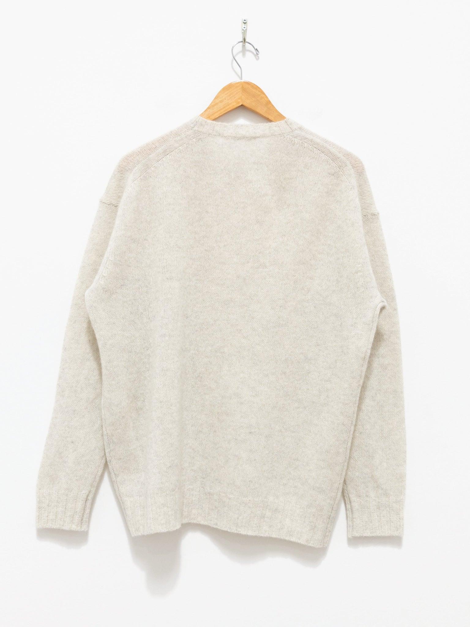 Namu Shop - Auralee Shetland Wool Cashmere Knit Pullover - Top White