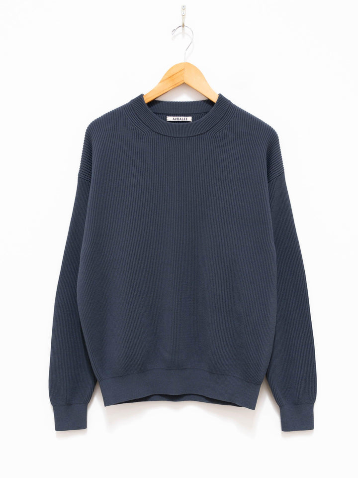 Namu Shop - Auralee Super Hard Twist Rib Knit (Women’s) - Blue Gray