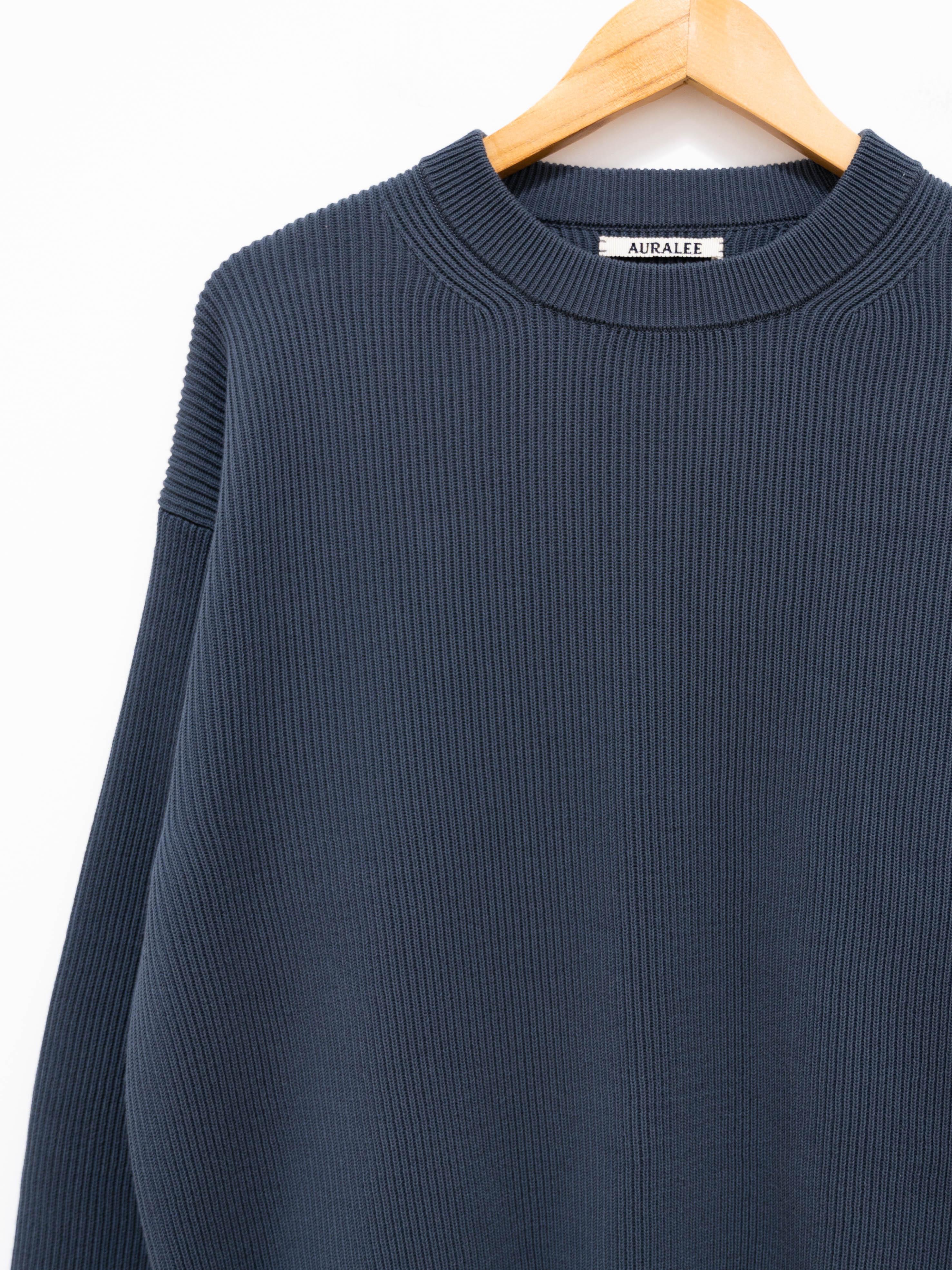 Namu Shop - Auralee Super Hard Twist Rib Knit (Women’s) - Blue Gray