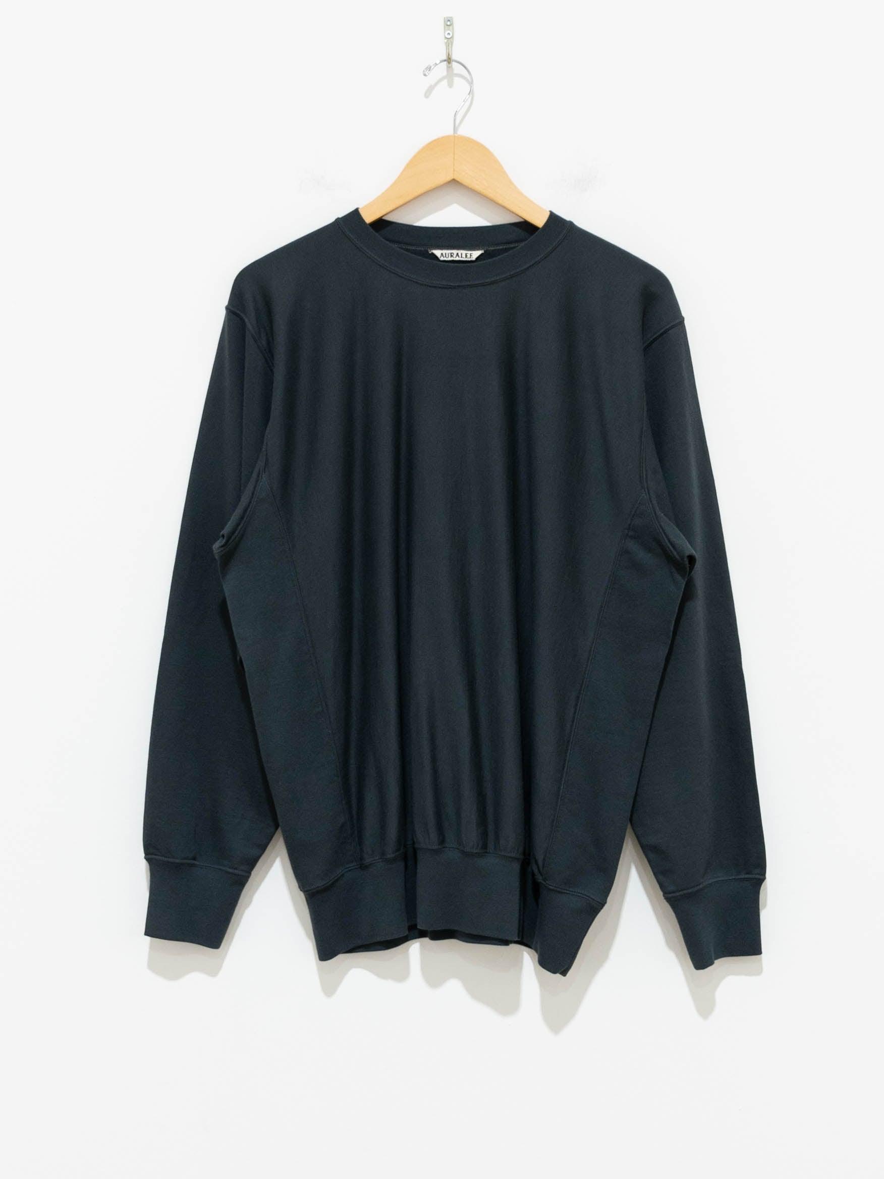 Namu Shop - Auralee Super High Gauge Napped Sweat Pullover - Dark Blue