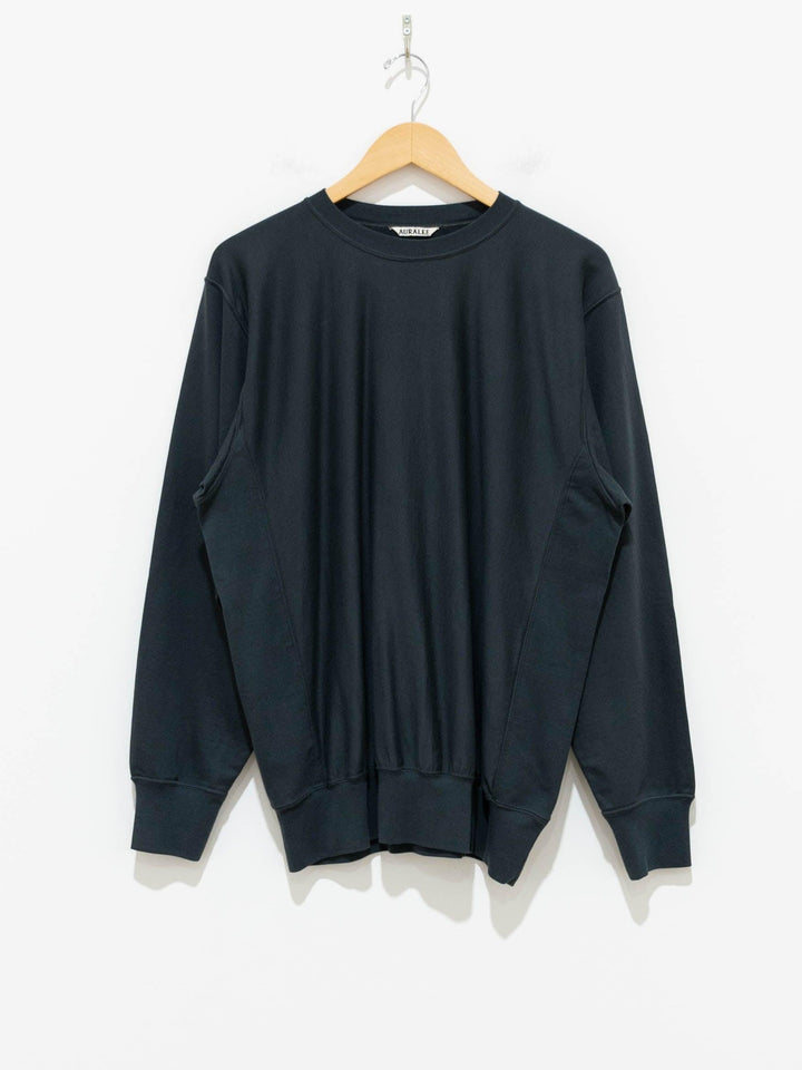 Namu Shop - Auralee Super High Gauge Napped Sweat Pullover - Dark Blue