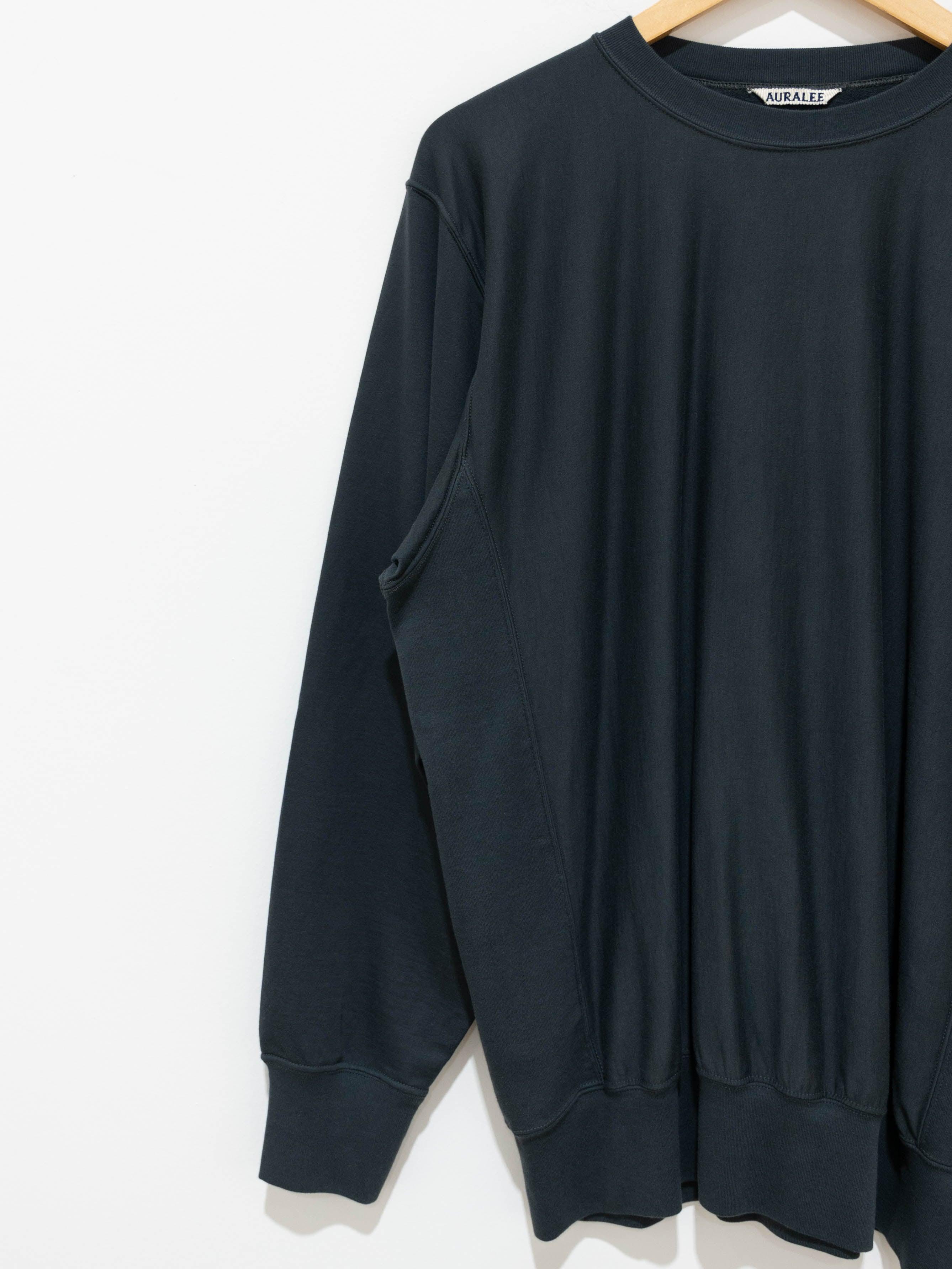 Namu Shop - Auralee Super High Gauge Napped Sweat Pullover - Dark Blue