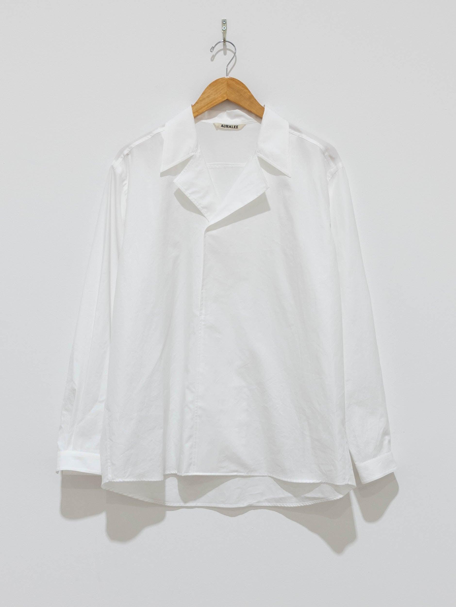 Namu Shop - Auralee Washed Finx Twill Pullover Shirt - White