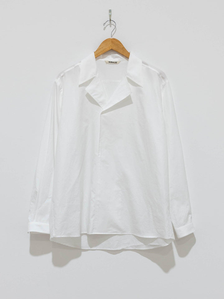Namu Shop - Auralee Washed Finx Twill Pullover Shirt - White
