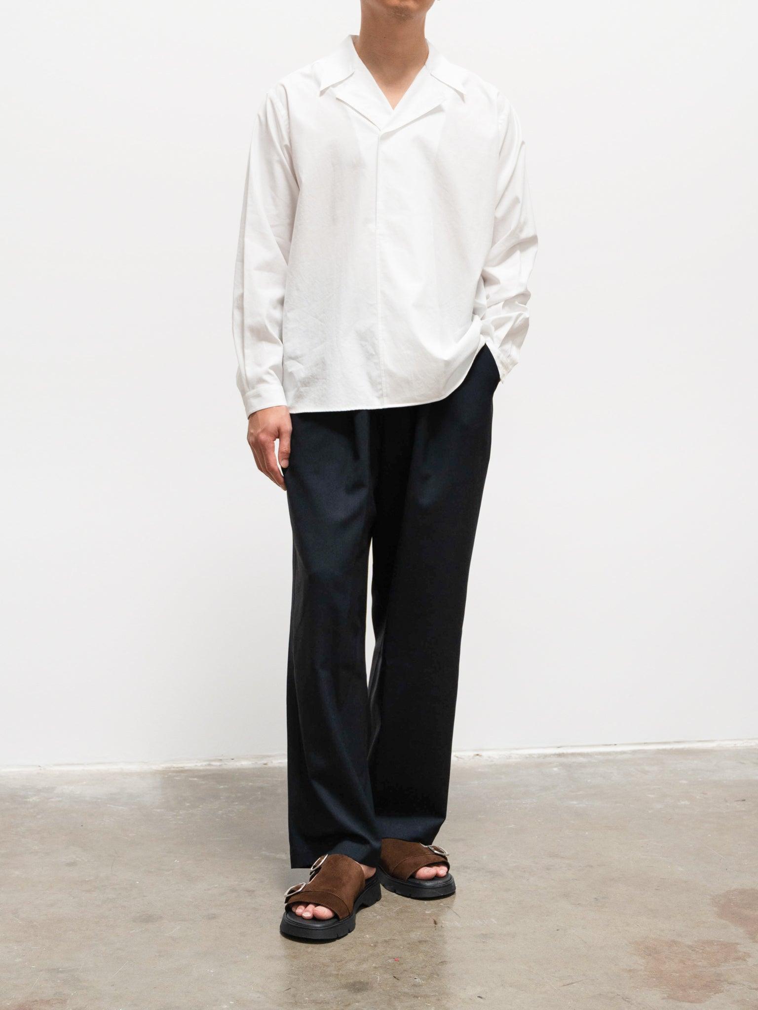 Namu Shop - Auralee Washed Finx Twill Pullover Shirt - White
