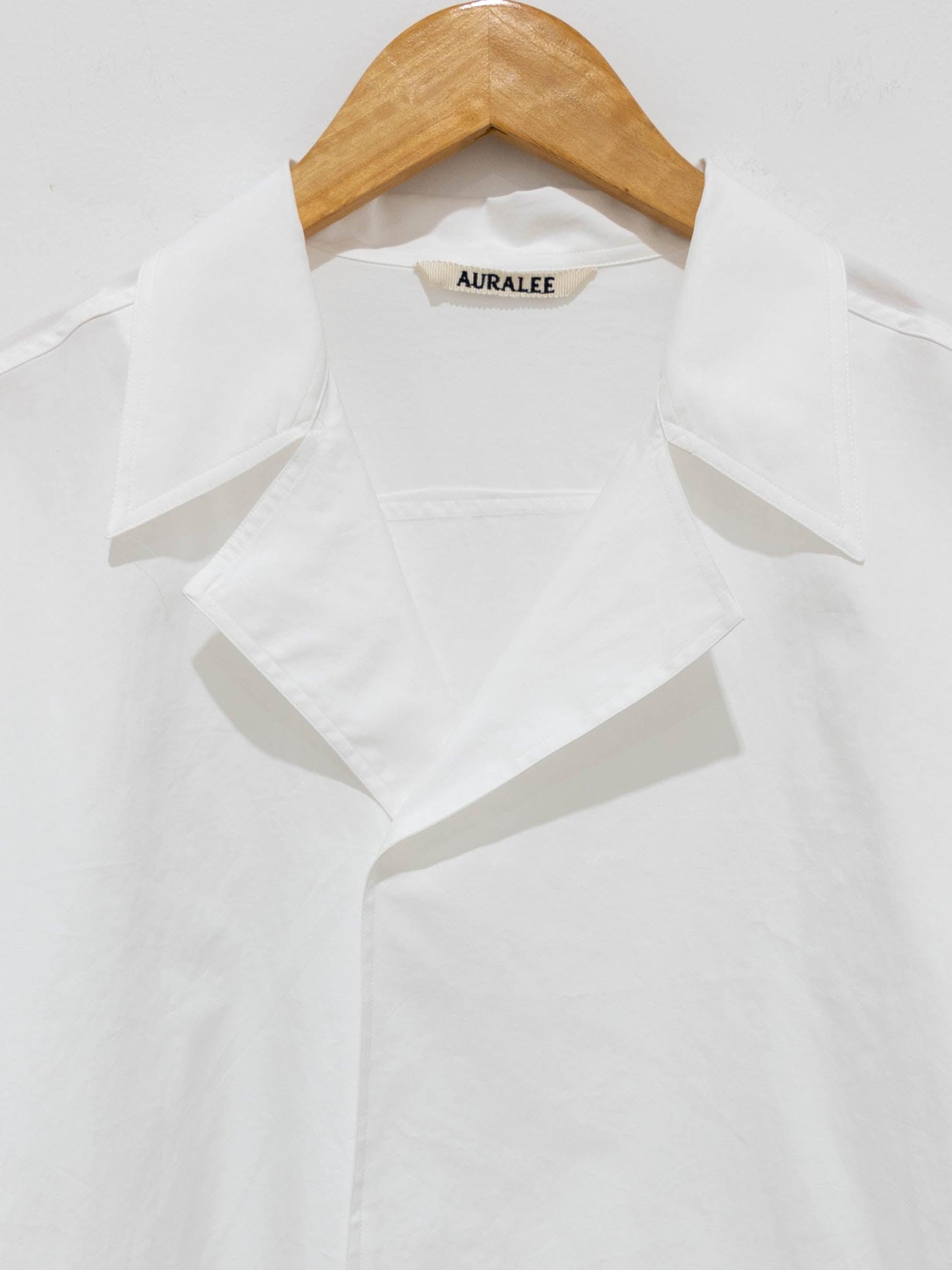 Namu Shop - Auralee Washed Finx Twill Pullover Shirt - White