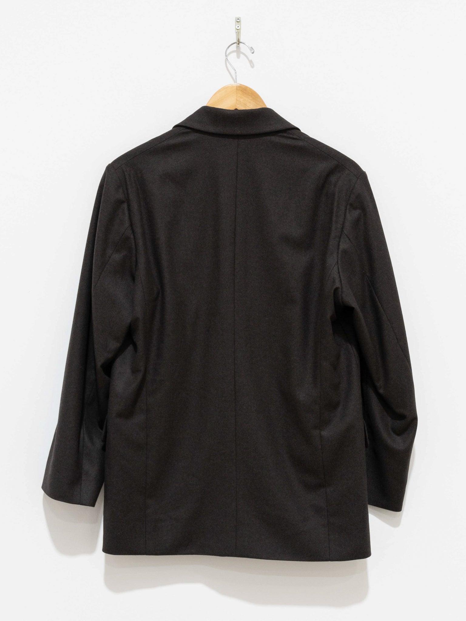 Namu Shop - Auralee Wool Fulling Flannel Jacket - Top Dark Brown