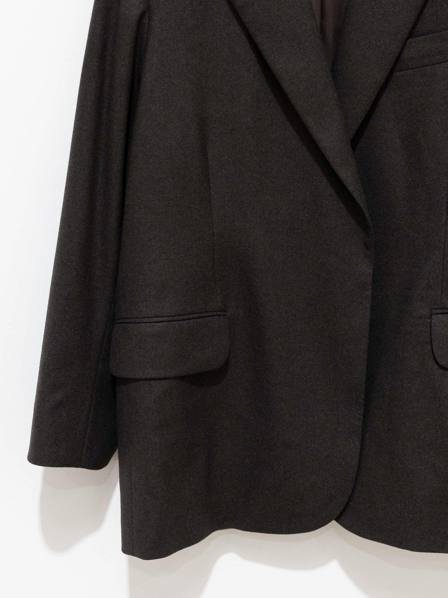 Namu Shop - Auralee Wool Fulling Flannel Jacket - Top Dark Brown