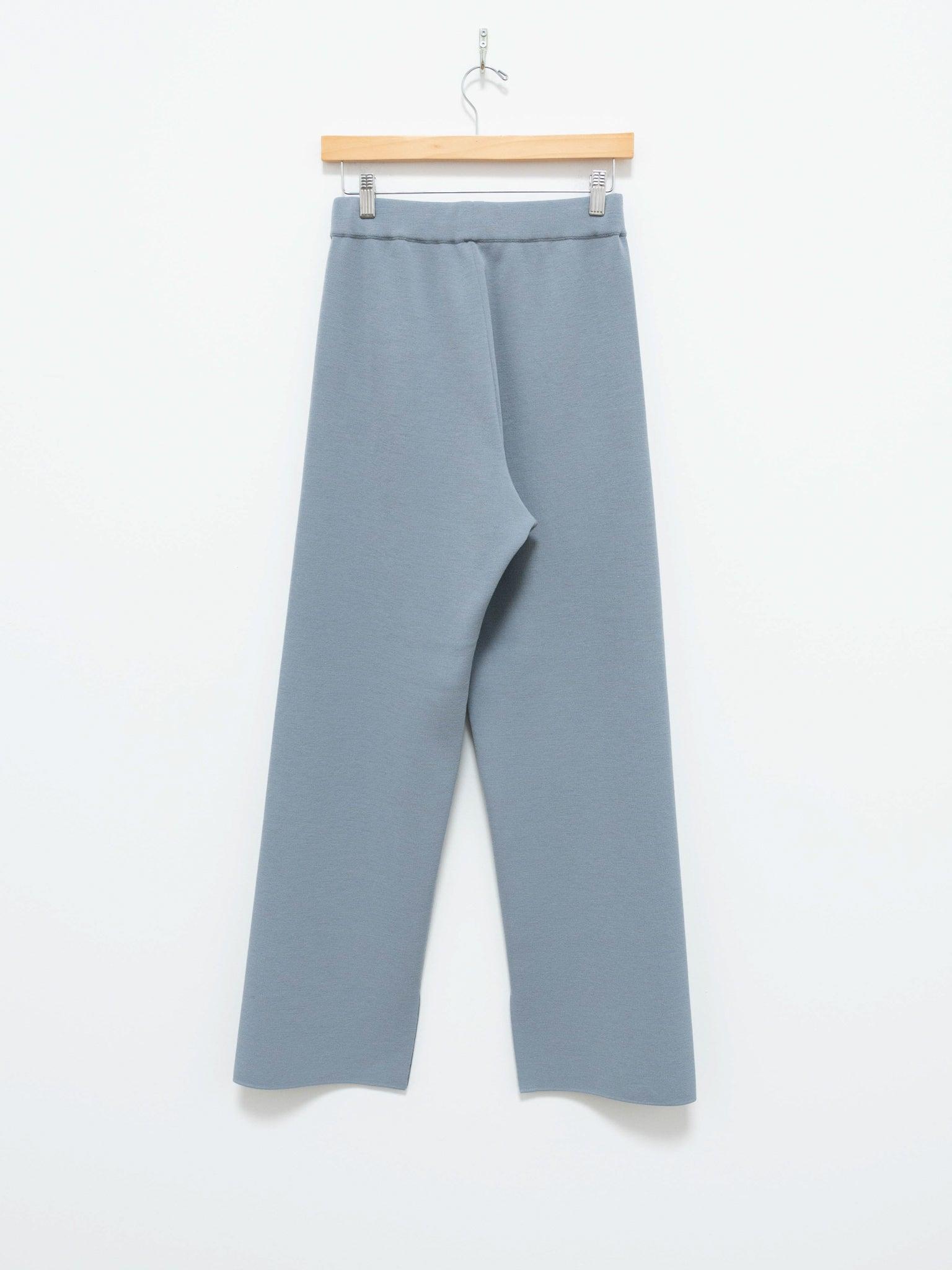 Namu Shop - Auralee Wool Recycled Poly High Gauge Rib Knit Pants - Blue Gray