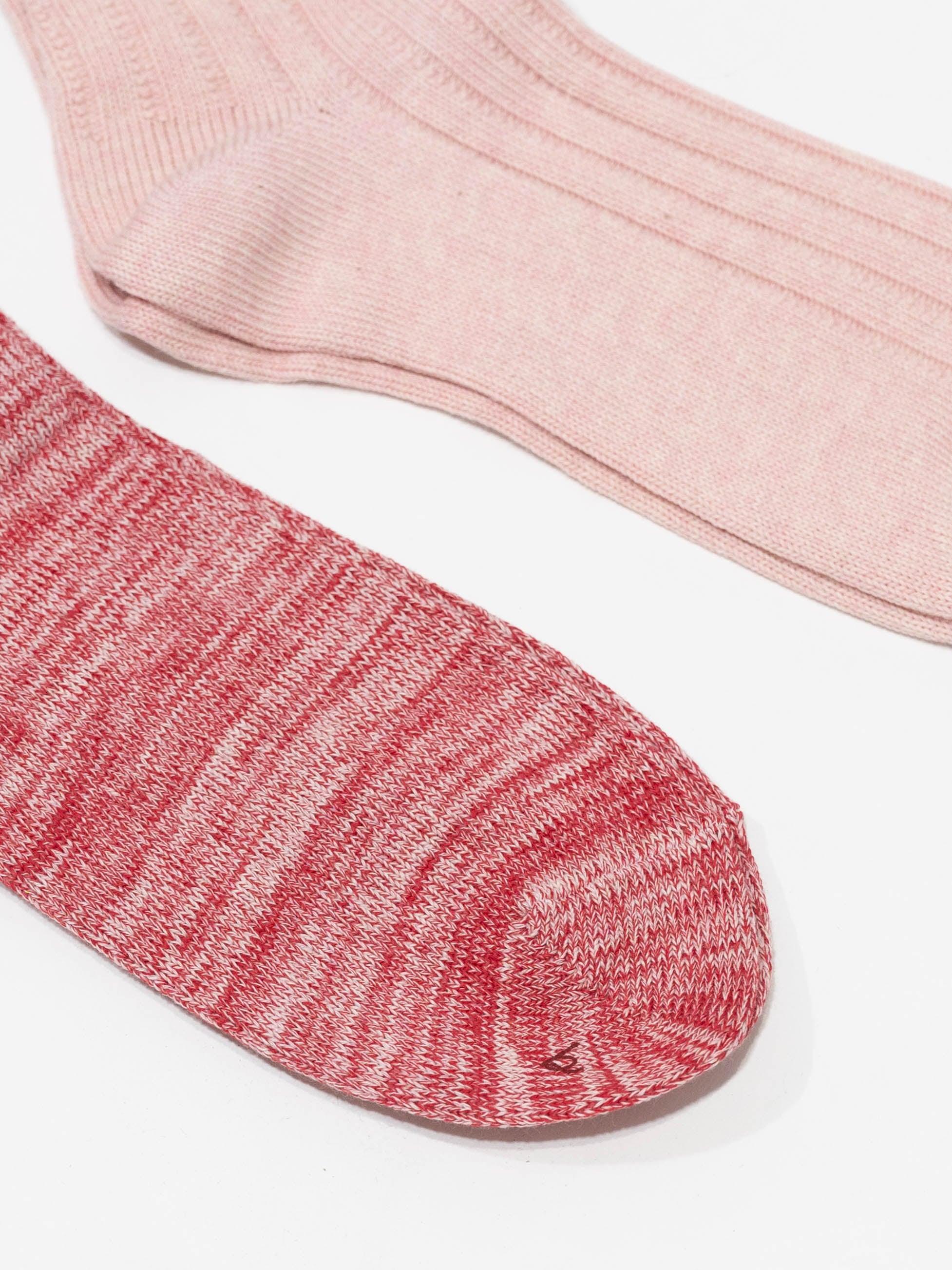 Namu Shop - Babaco 2 Pairs of Botanical Dyed Organic Cotton Socks - Lemon, Strawberry