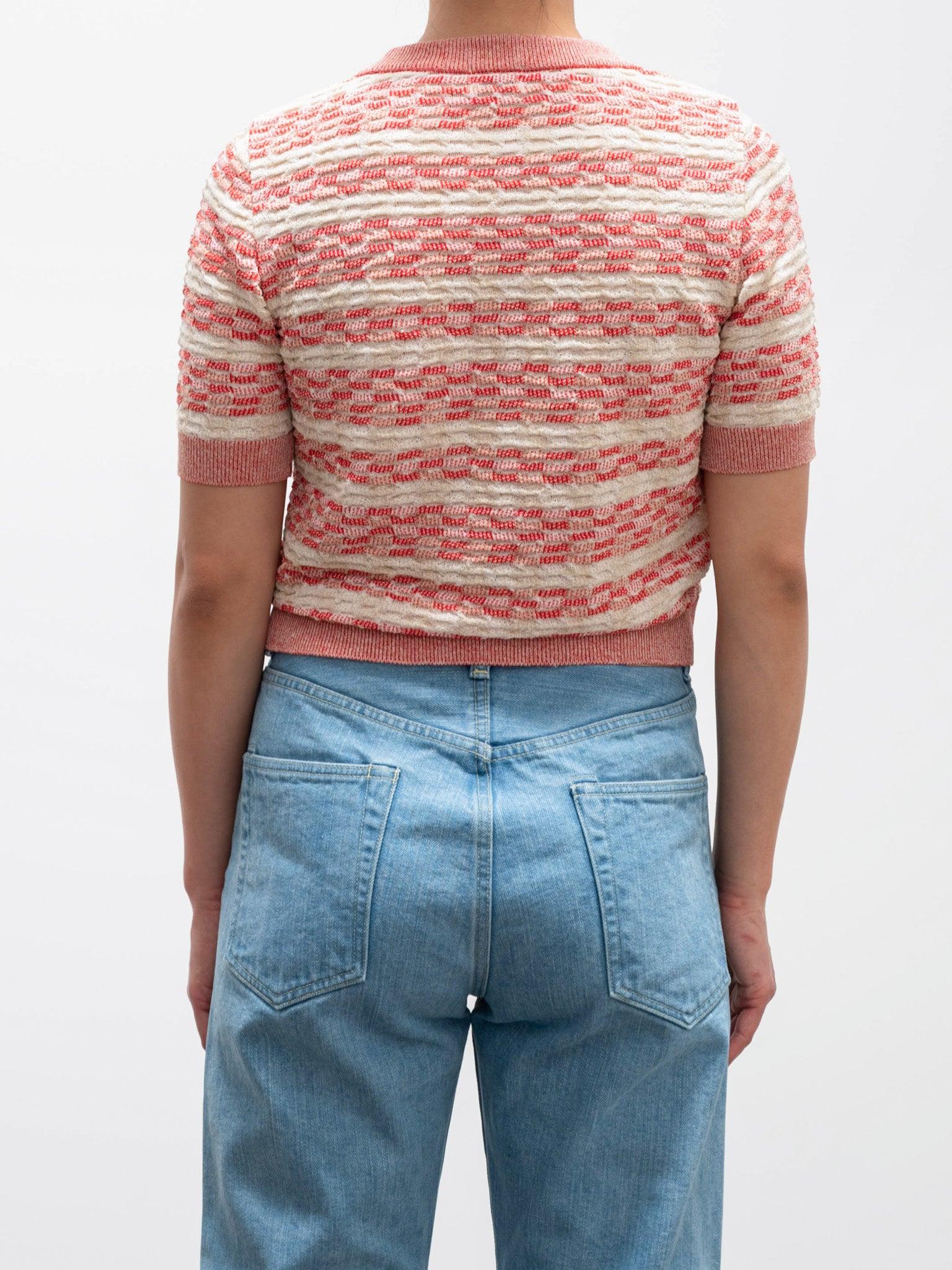 Namu Shop - Babaco Basket Check Top - Ivory/Red