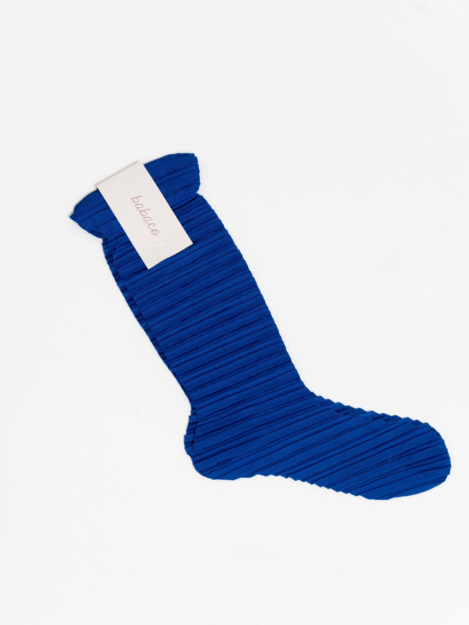 Namu Shop - Babaco Crushed Socks - Blue, Beige